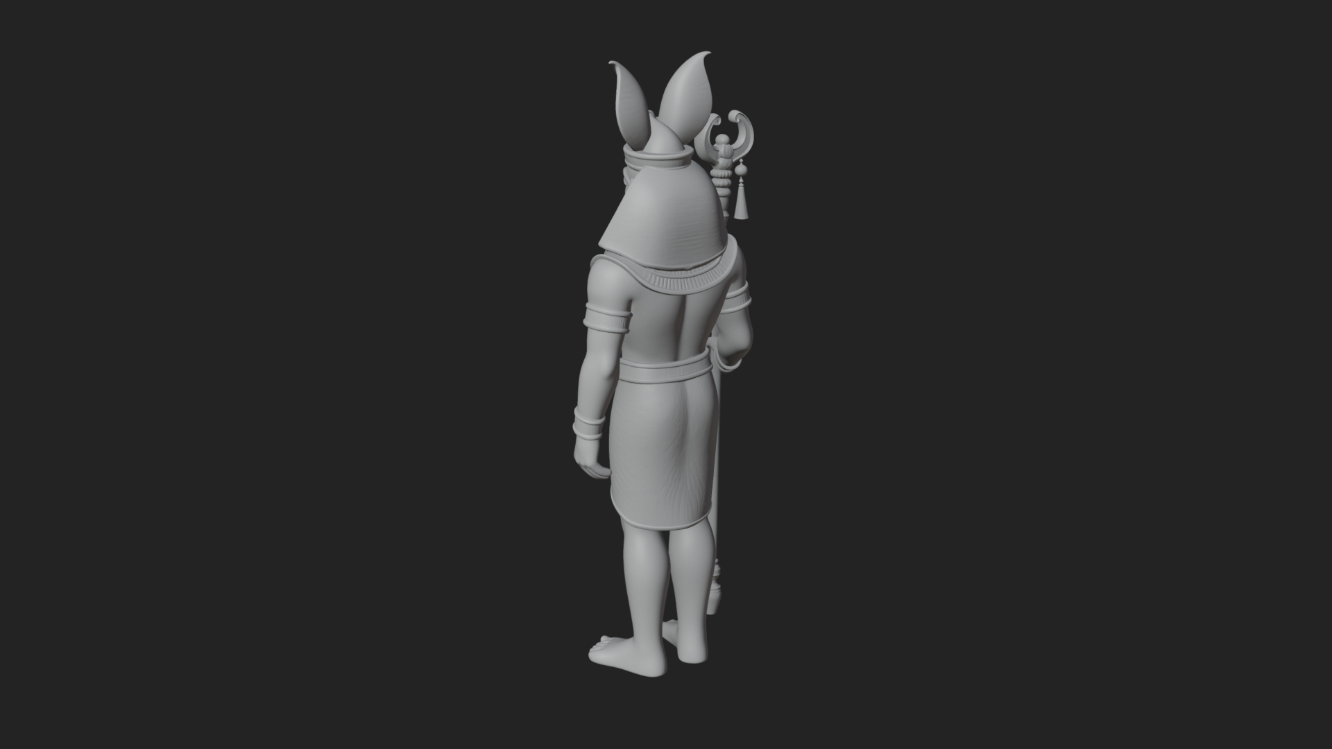 Anubis Egyptian God Statue Design 28 3D Print Model 3D Model