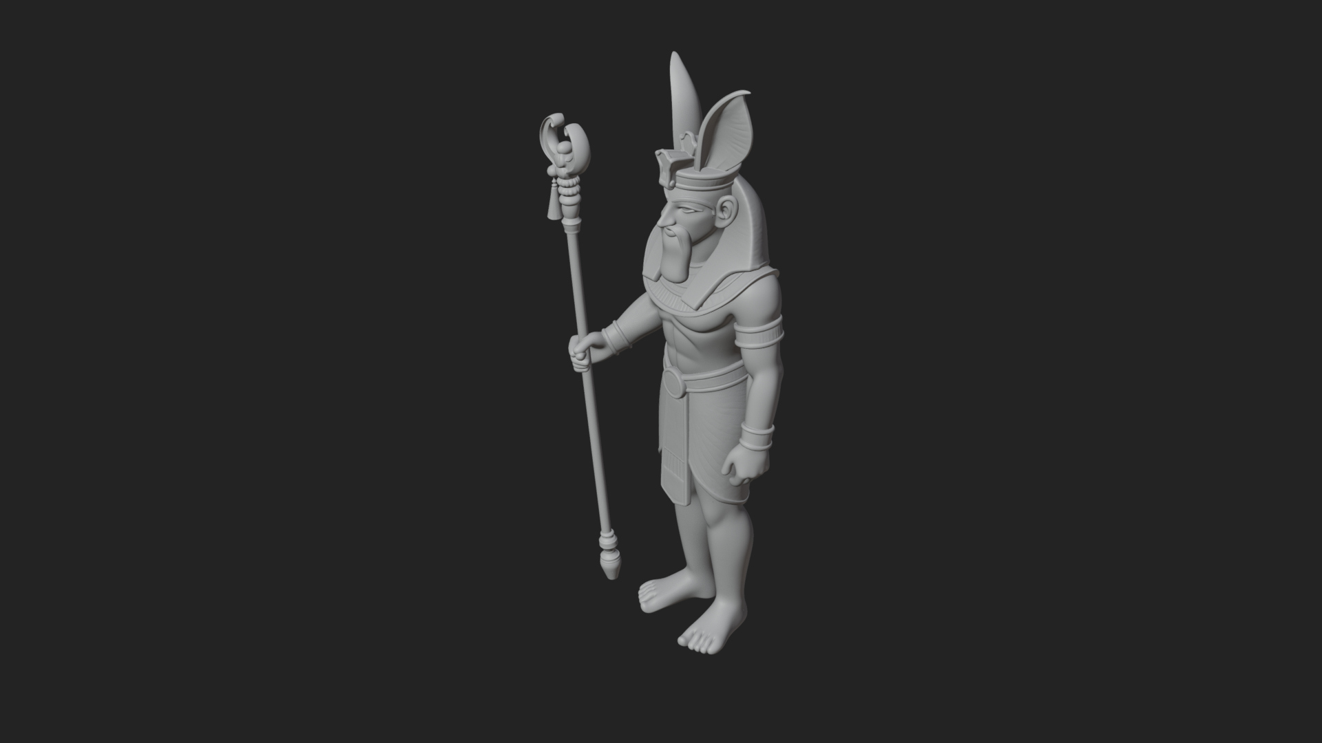 Anubis Egyptian God Statue Design 28 3D Print Model 3D Model