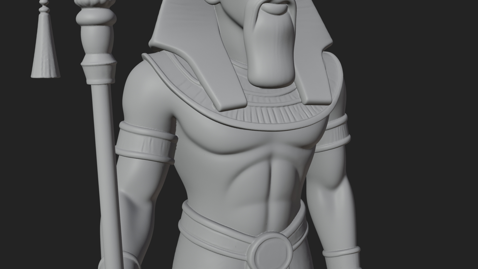 Anubis Egyptian God Statue Design 28 3D Print Model 3D Model