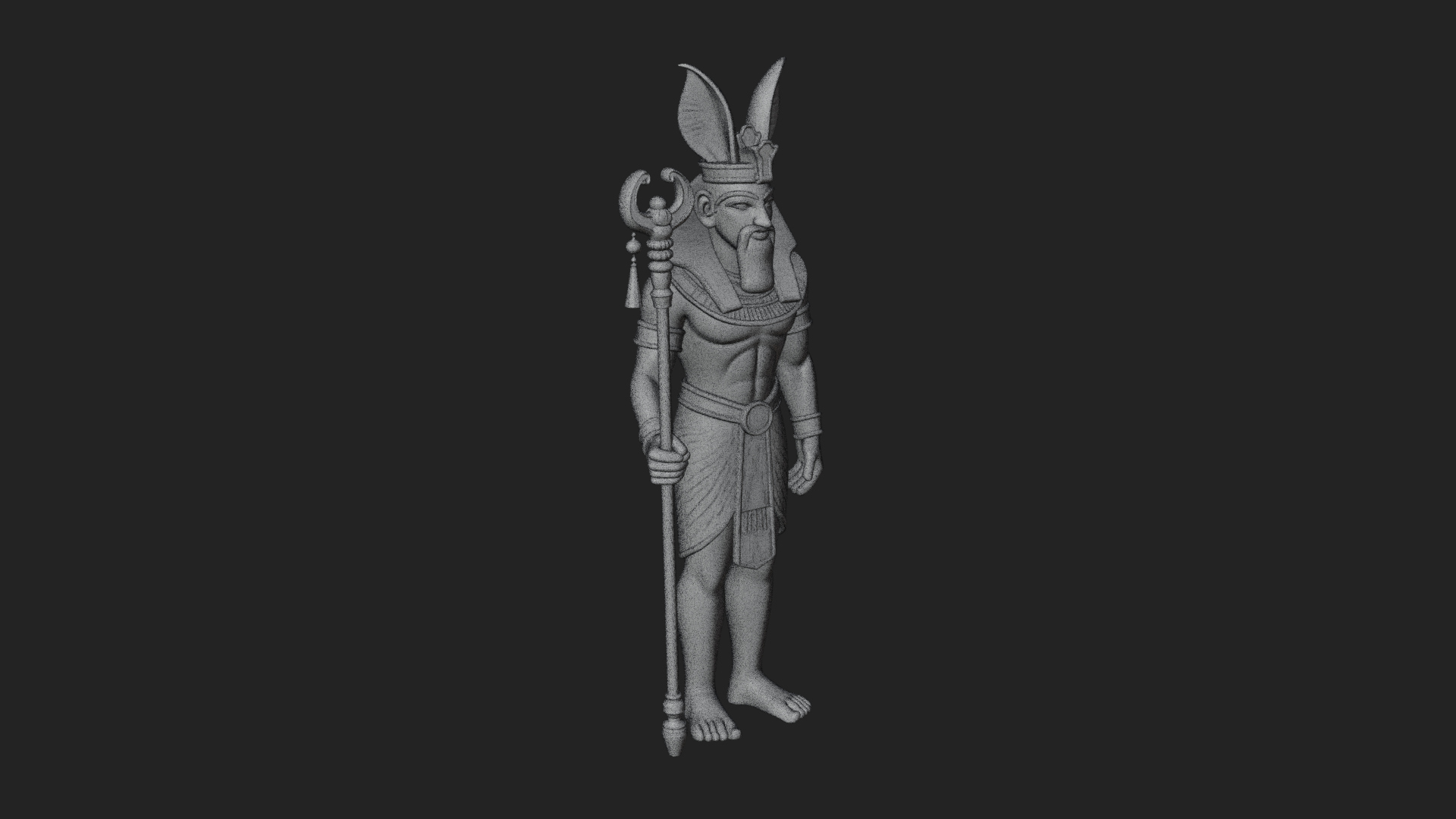 Anubis Egyptian God Statue Design 28 3D Print Model 3D Model