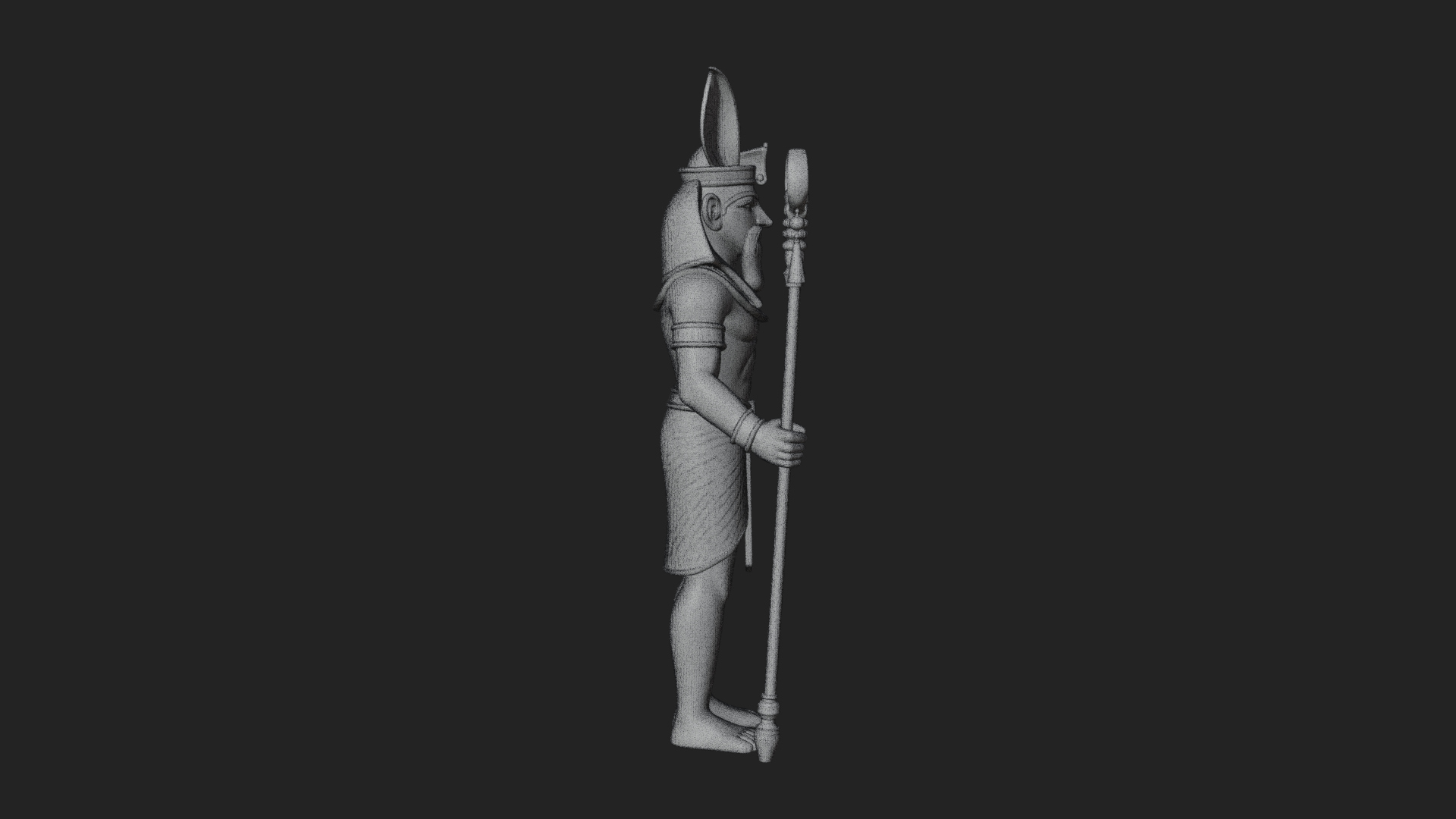 Anubis Egyptian God Statue Design 28 3D Print Model 3D Model