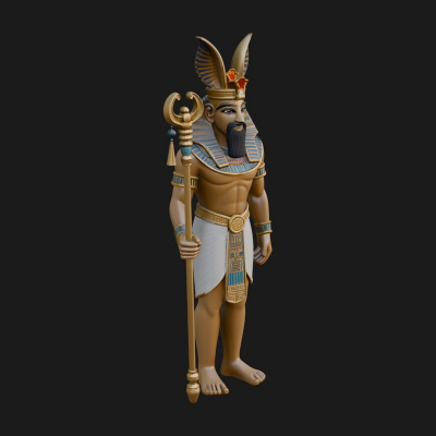 Anubis Egyptian God Statue Design 28 3D Print Model