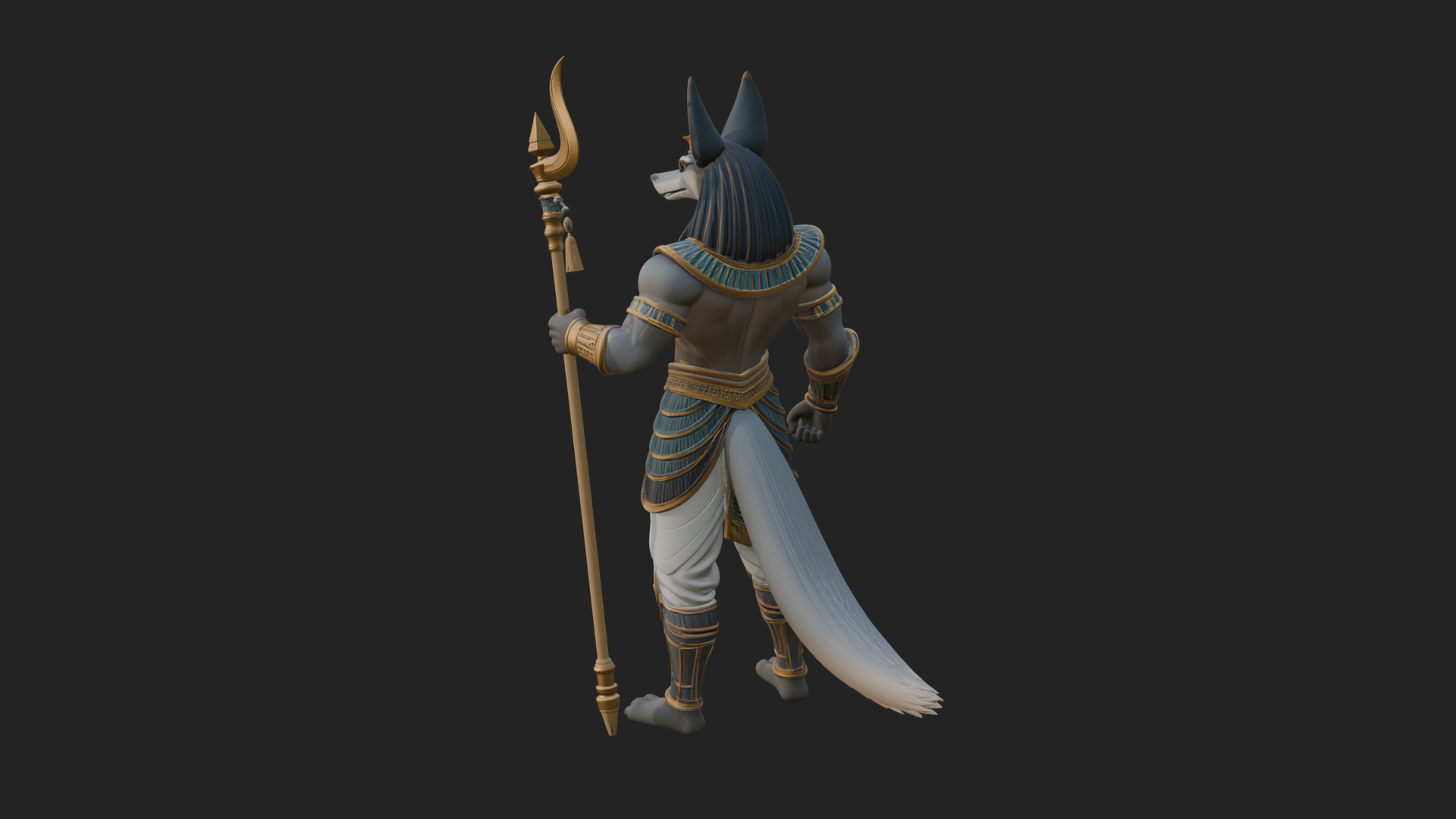 Anubis Egyptian God Statue Design 29 3D Print Model 3D Model