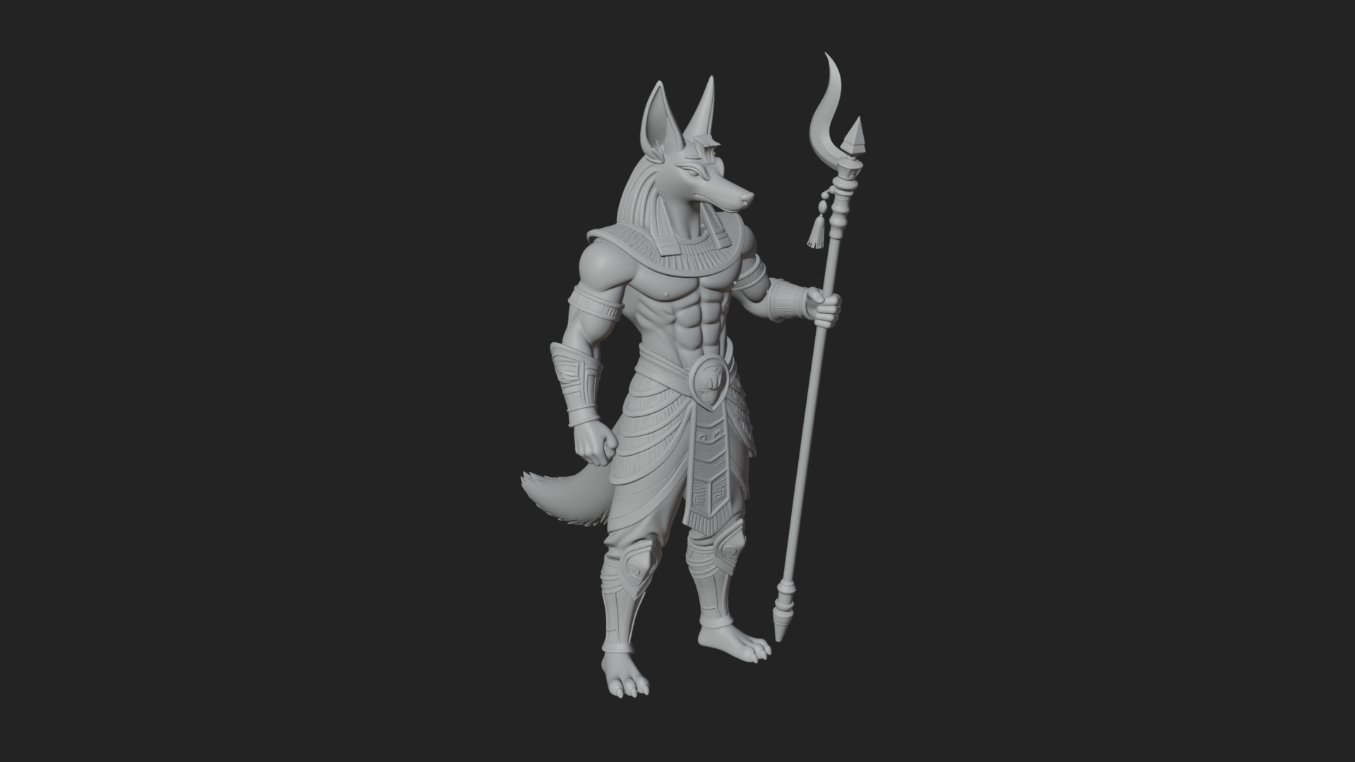 Anubis Egyptian God Statue Design 29 3D Print Model 3D Model