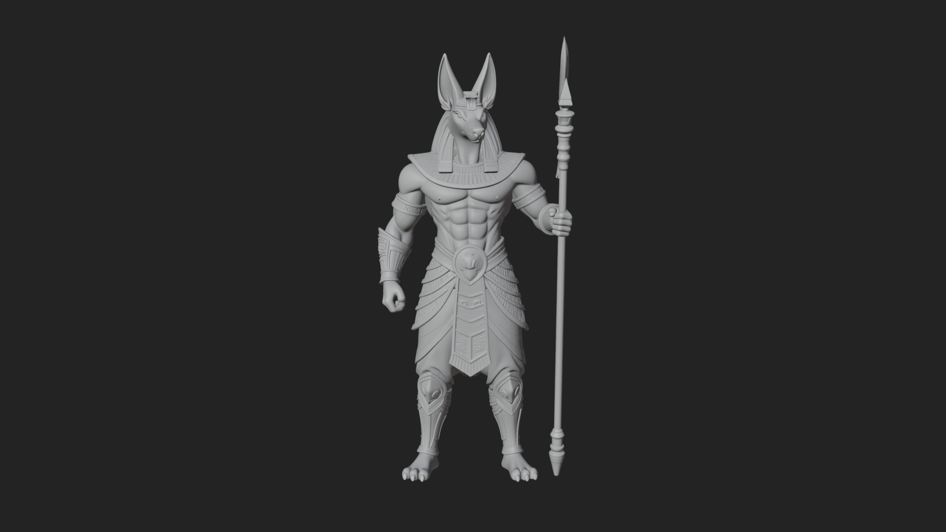 Anubis Egyptian God Statue Design 29 3D Print Model 3D Model