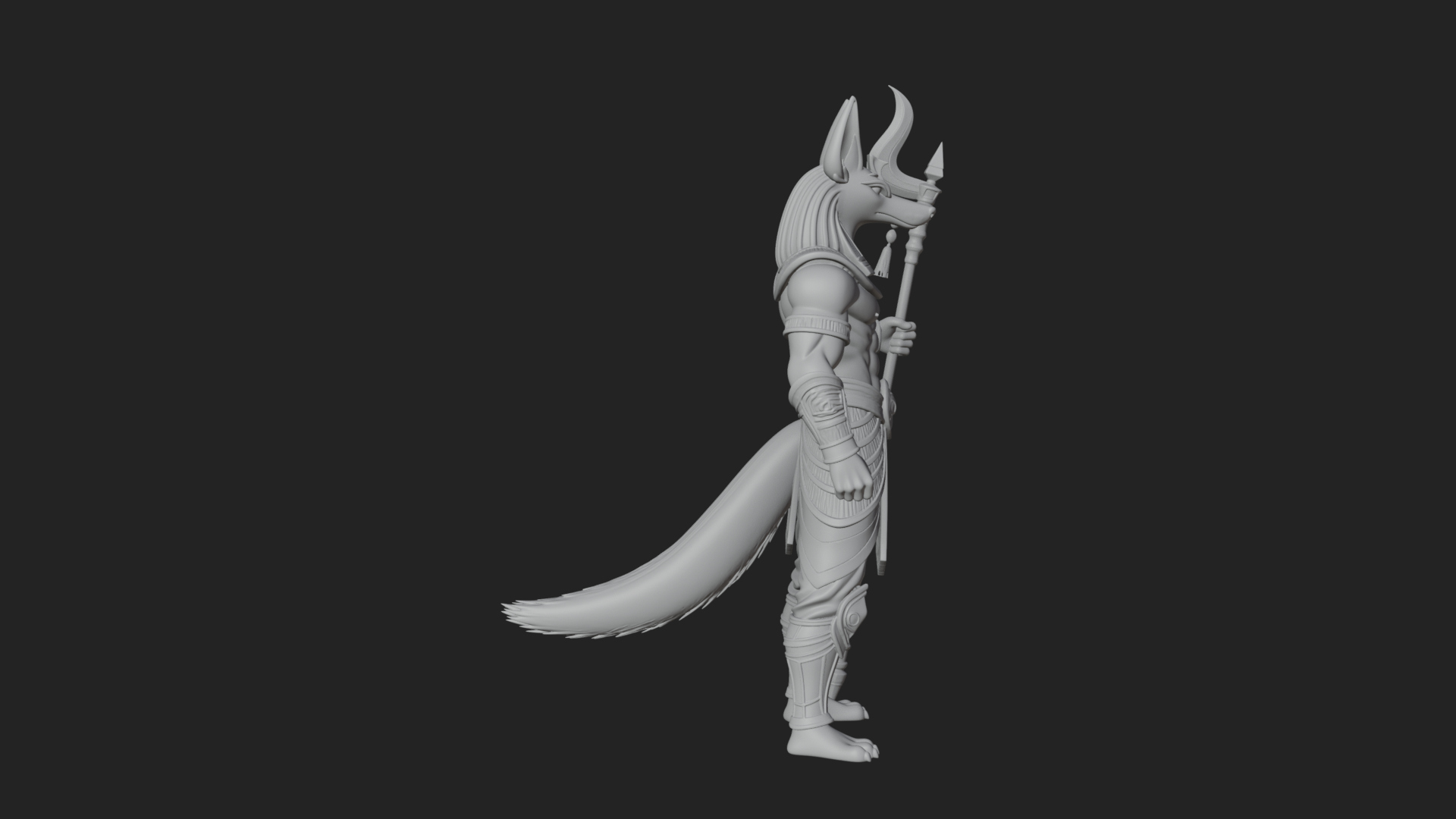 Anubis Egyptian God Statue Design 29 3D Print Model 3D Model