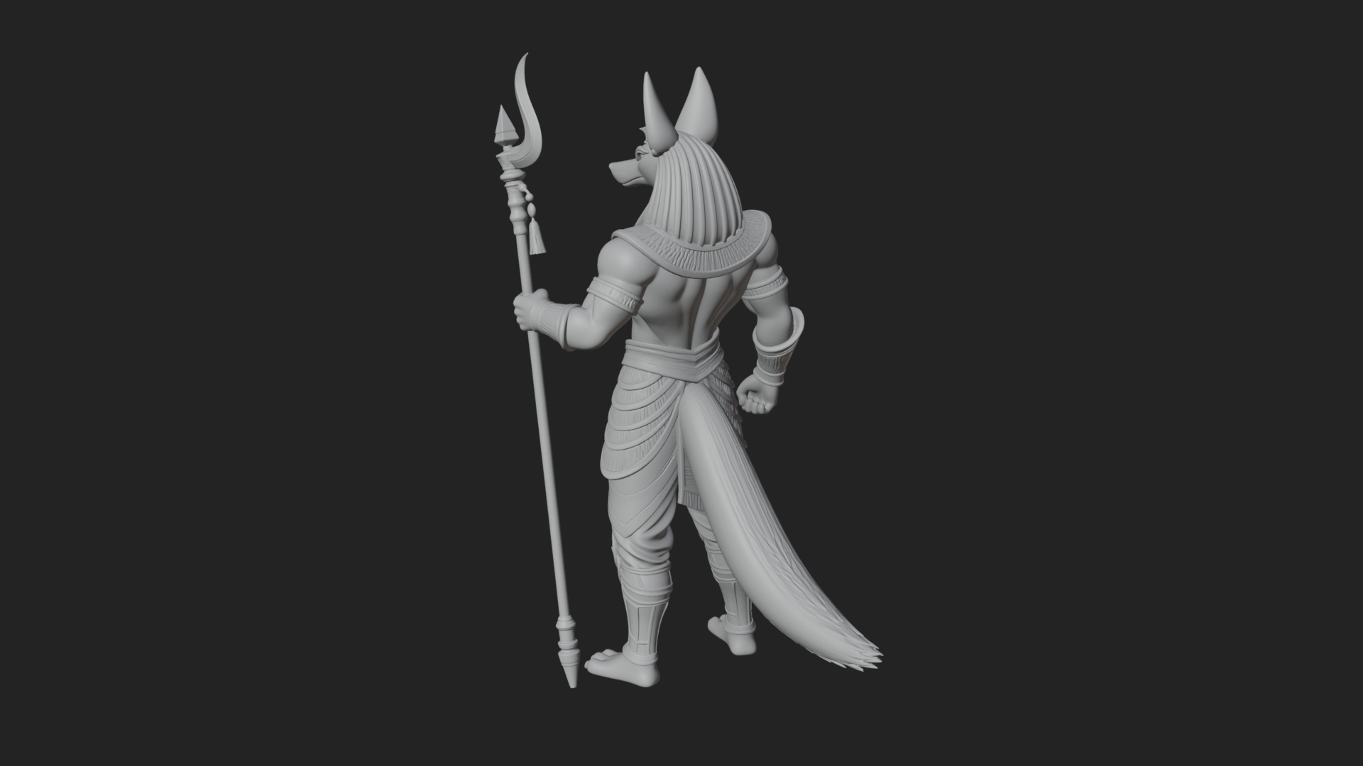 Anubis Egyptian God Statue Design 29 3D Print Model 3D Model