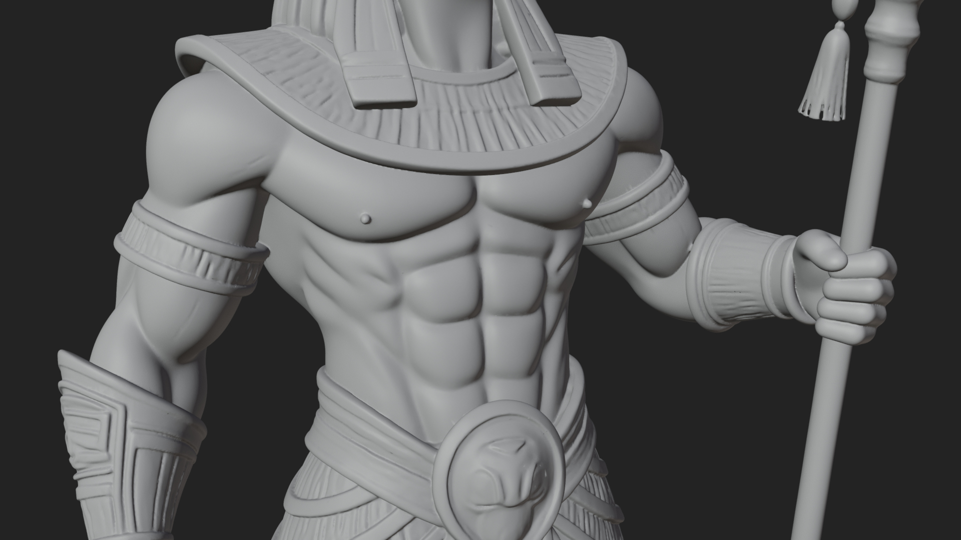 Anubis Egyptian God Statue Design 29 3D Print Model 3D Model
