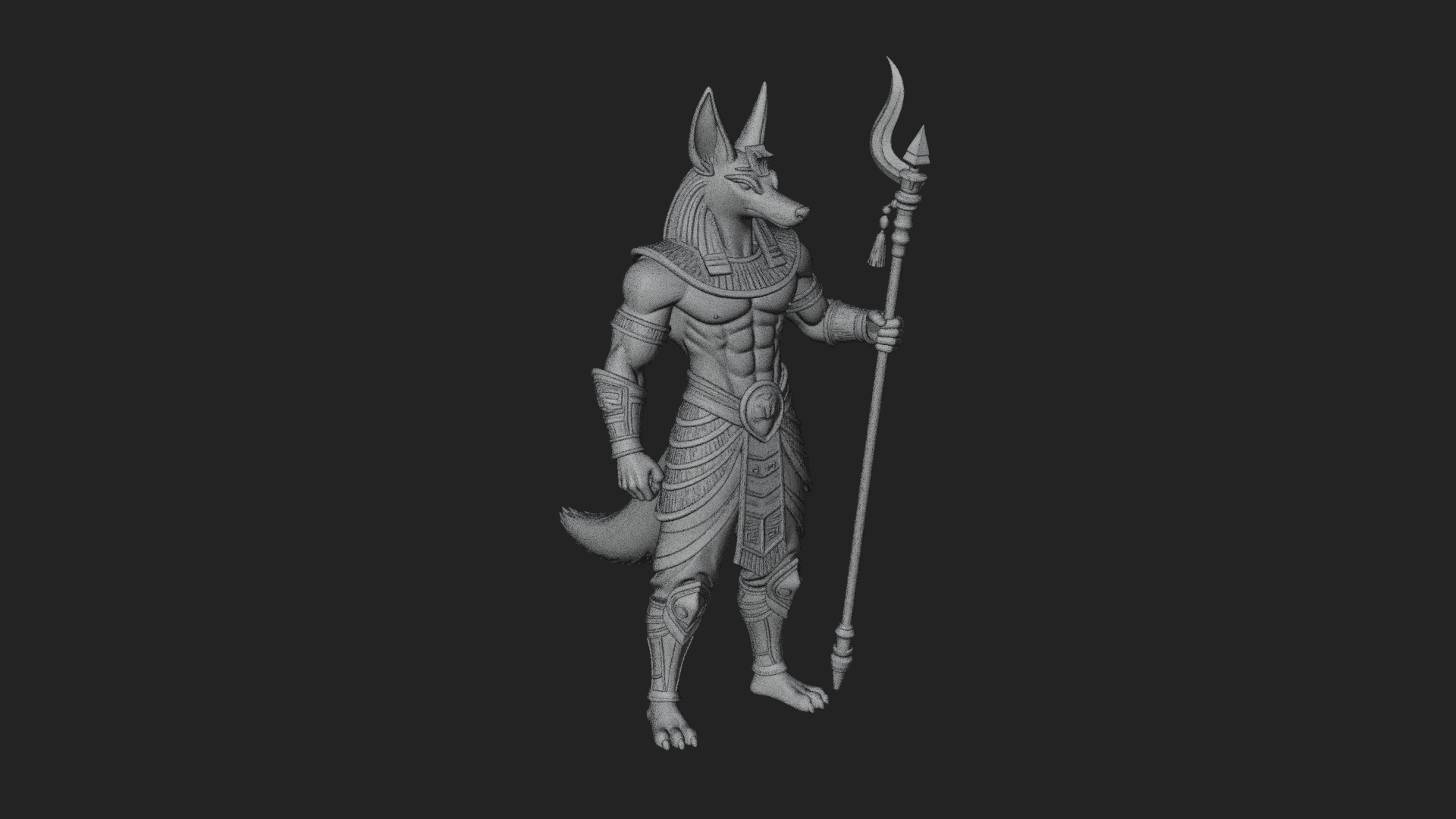 Anubis Egyptian God Statue Design 29 3D Print Model 3D Model
