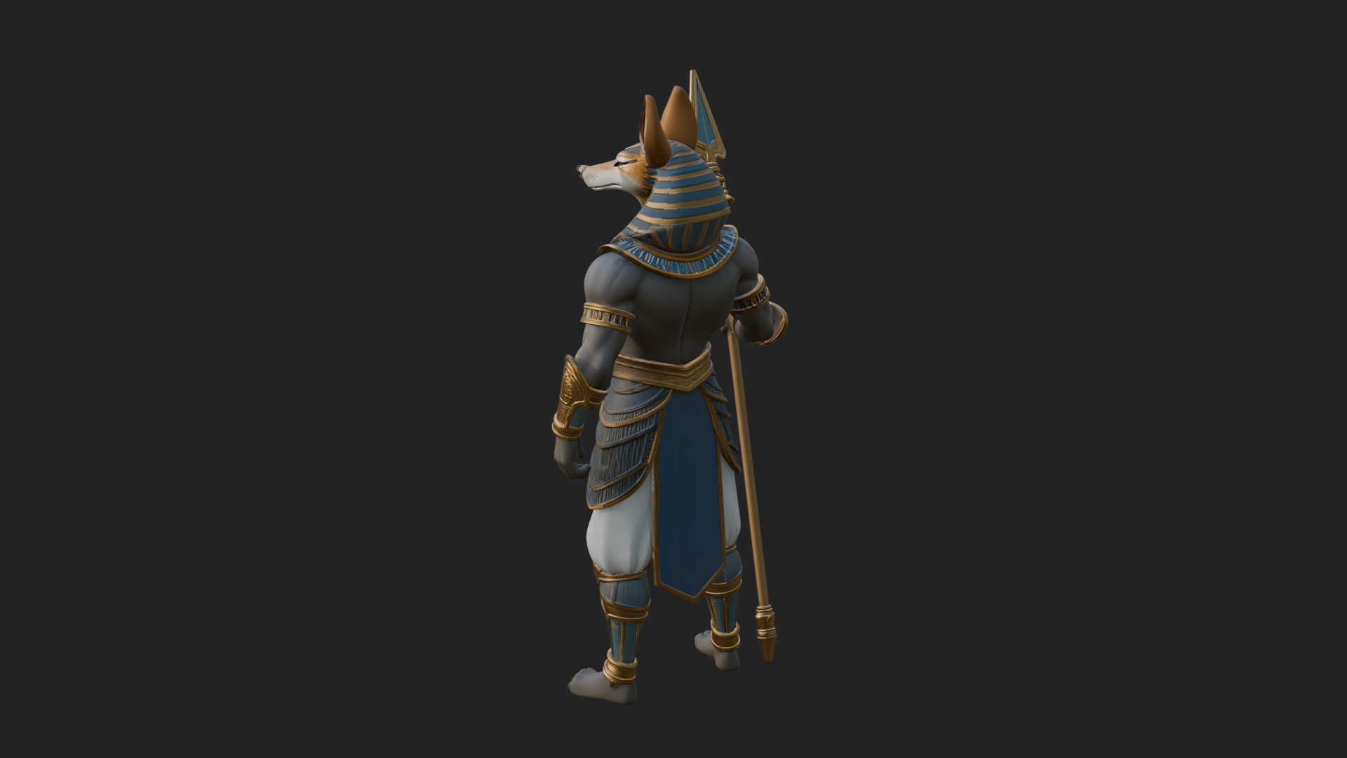 Anubis Egyptian God Statue Design 31 3D Print Model 3D Model