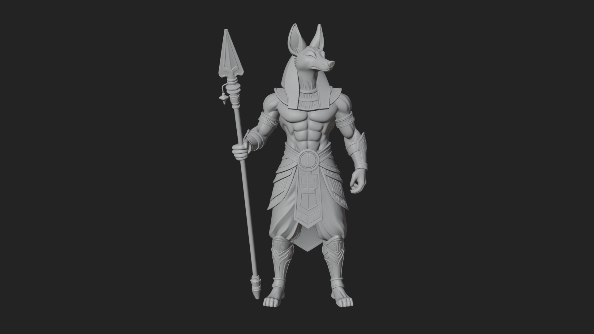 Anubis Egyptian God Statue Design 31 3D Print Model 3D Model