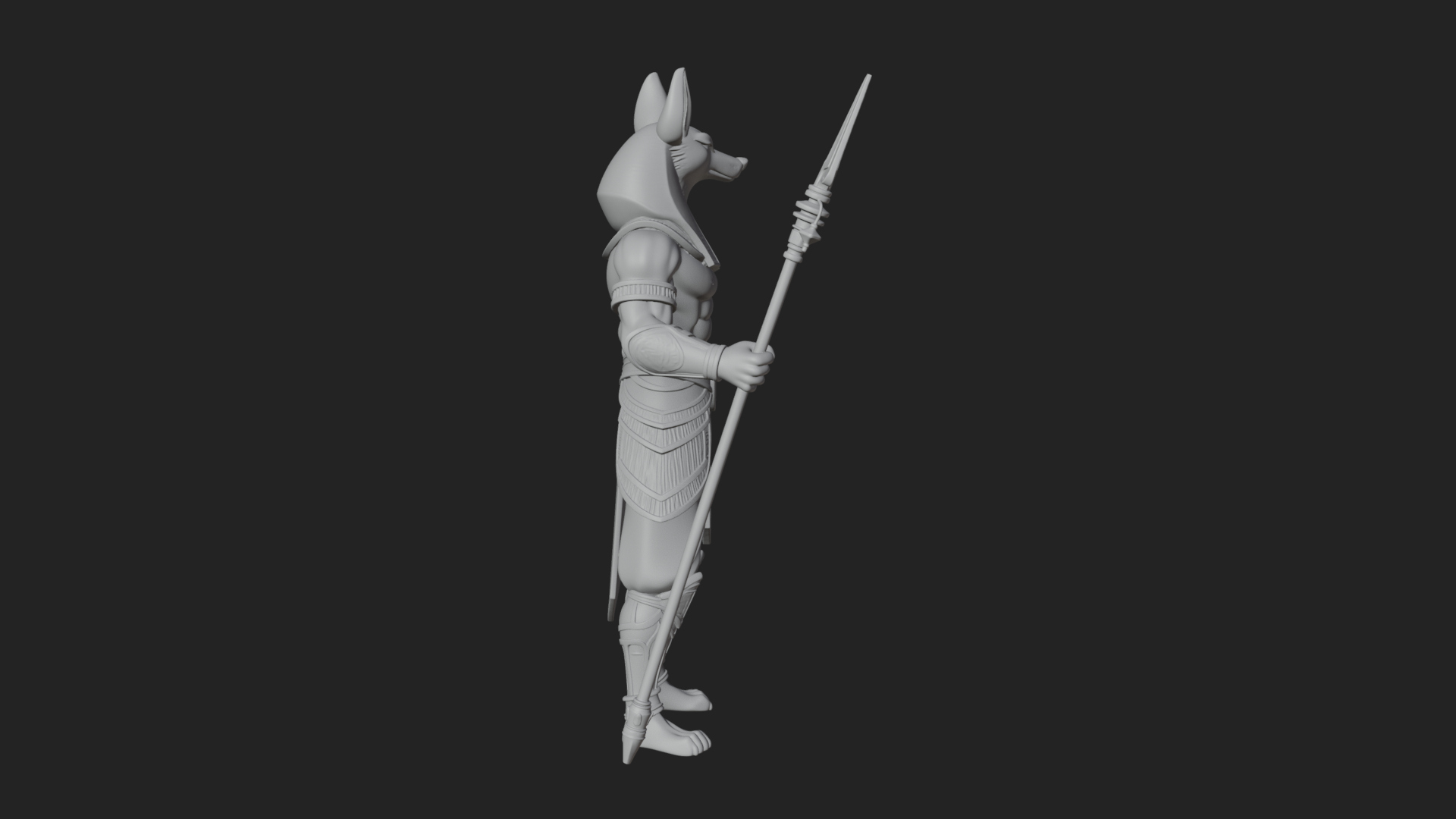 Anubis Egyptian God Statue Design 31 3D Print Model 3D Model