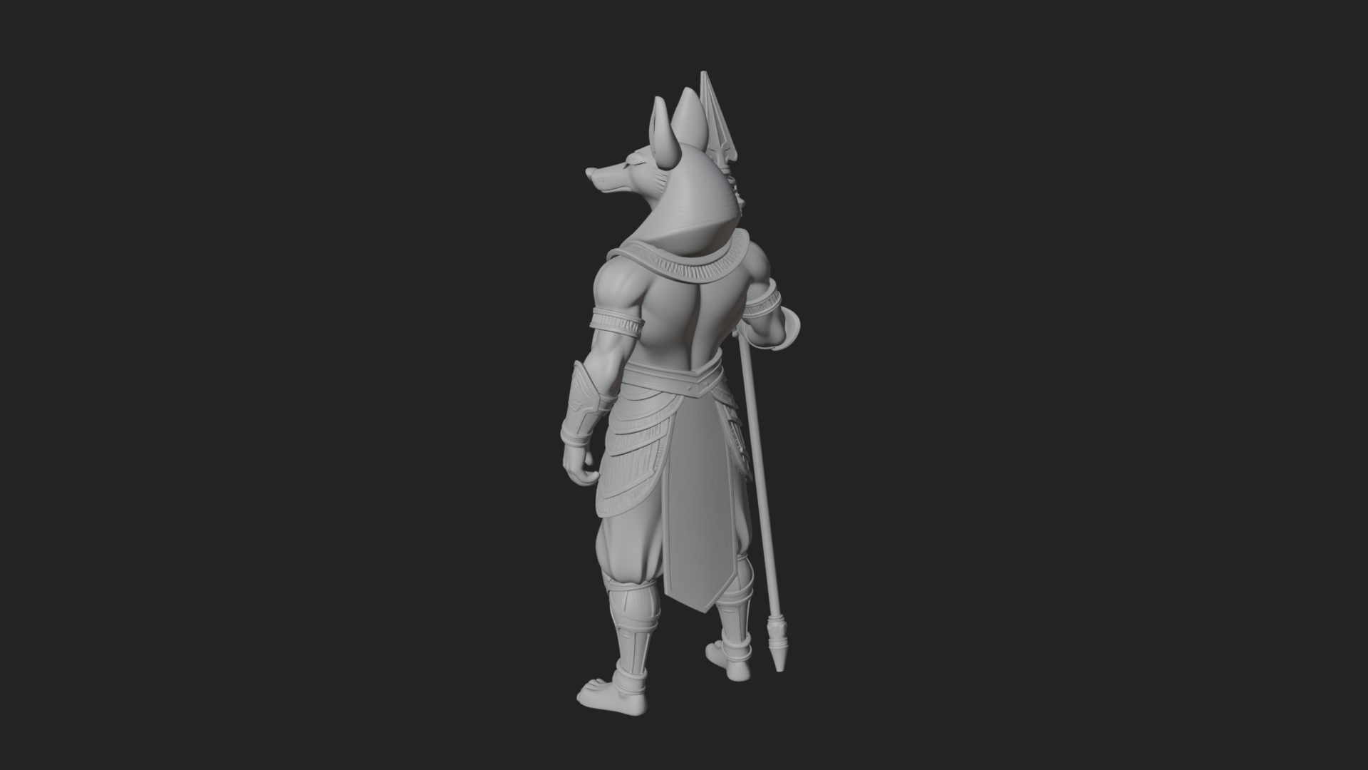 Anubis Egyptian God Statue Design 31 3D Print Model 3D Model