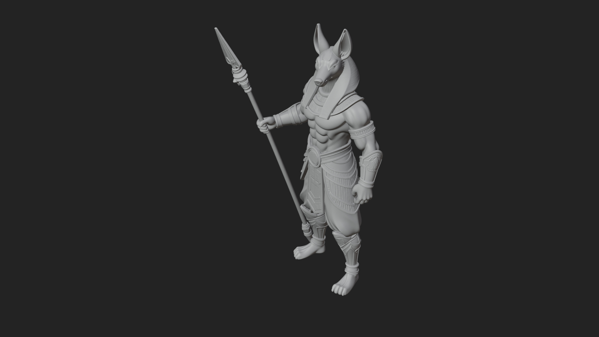 Anubis Egyptian God Statue Design 31 3D Print Model 3D Model