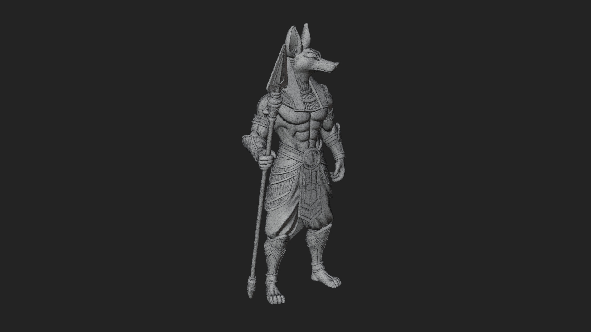 Anubis Egyptian God Statue Design 31 3D Print Model 3D Model
