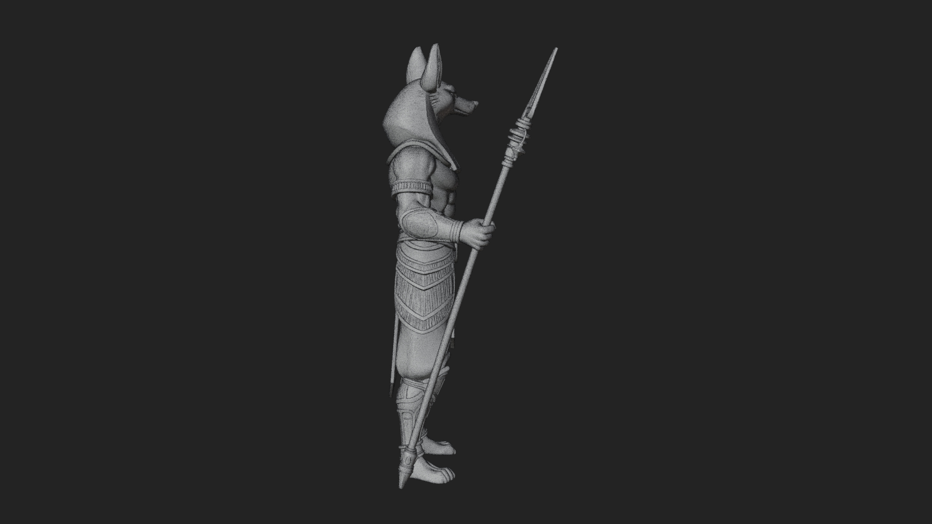 Anubis Egyptian God Statue Design 31 3D Print Model 3D Model
