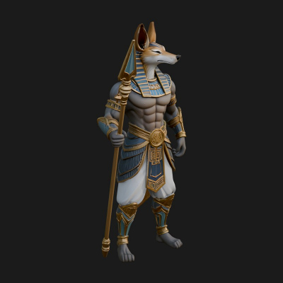 Anubis Egyptian God Statue Design 31 3D Print Model