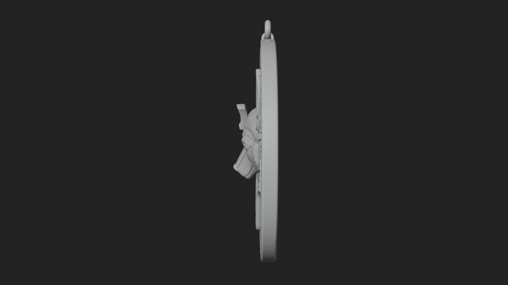 Anubis Head Oval Relief Plaque Design 1 3D Print Model 3D Model