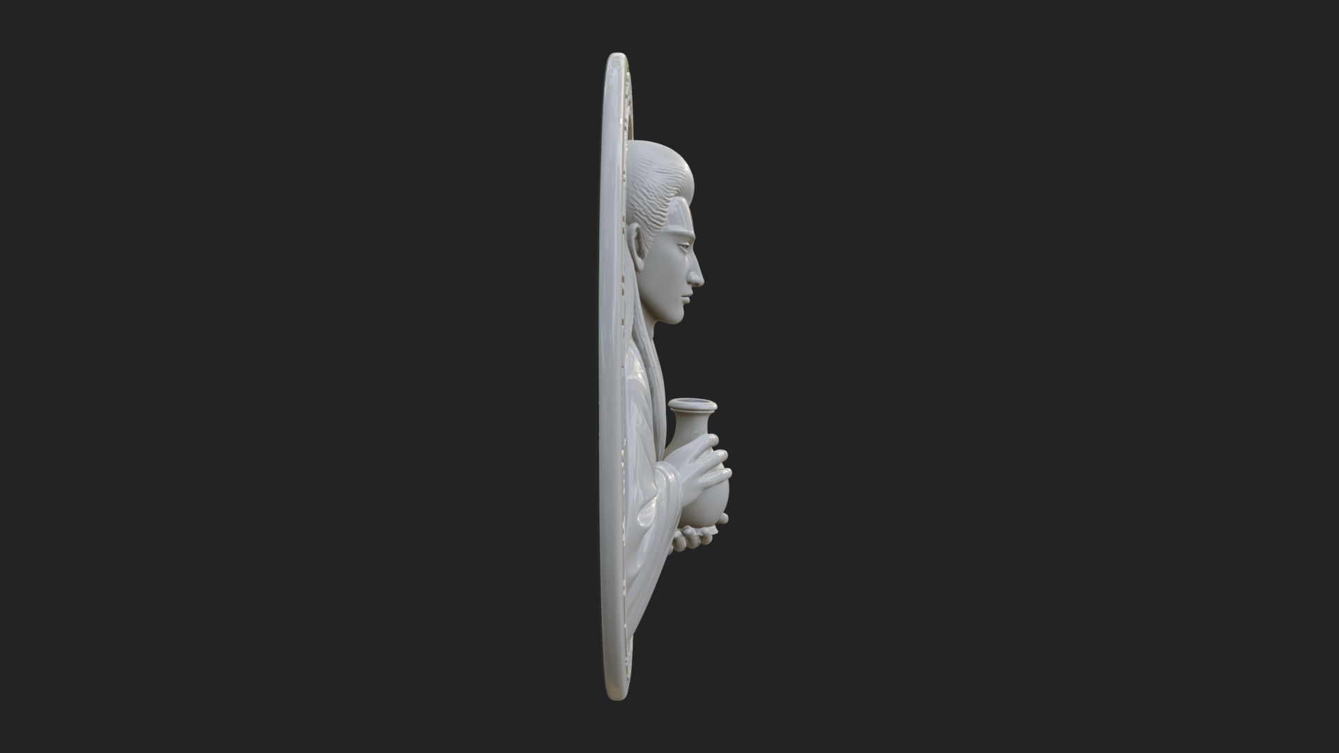Aquarius Zodiac Disc Plaque Design 1 3D Print Model 3D Model