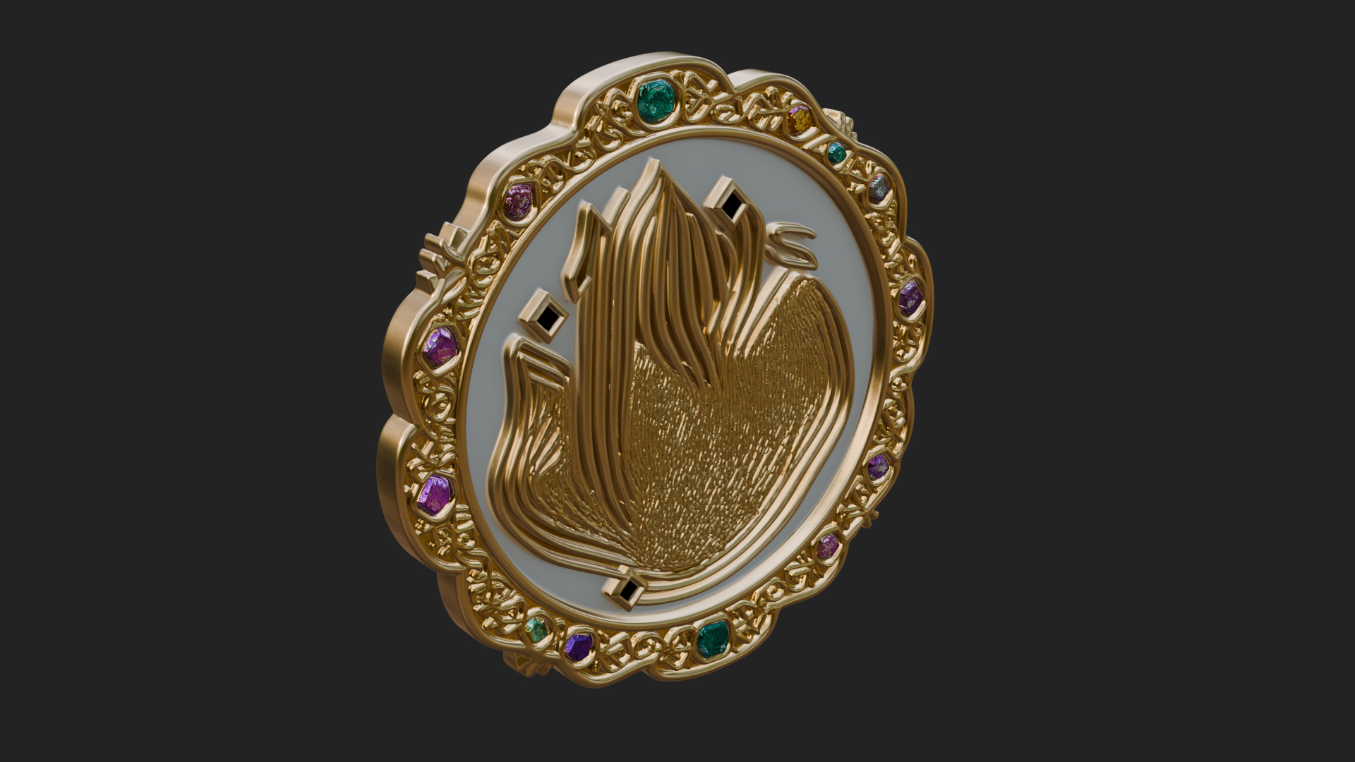 Arabic Calligraphy Wall Plaque Design 1 3D Print Model 3D Model