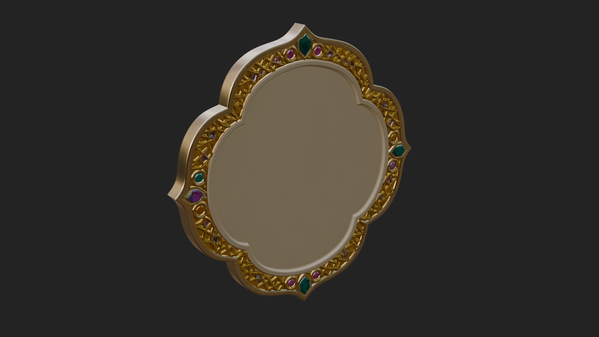 Arabic Calligraphy Wall Plaque Design 4 3D Print Model 3D Model