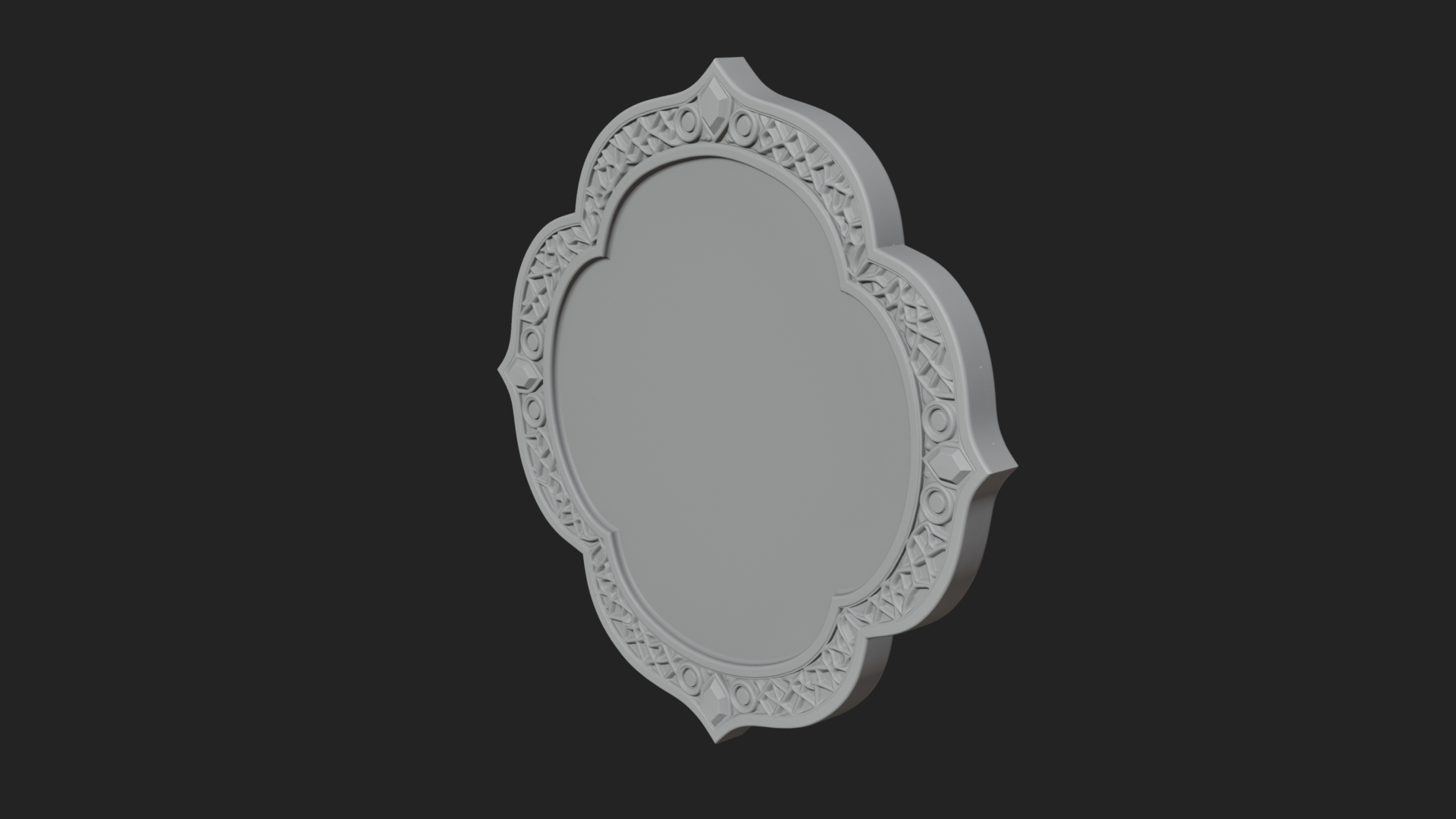 Arabic Calligraphy Wall Plaque Design 4 3D Print Model 3D Model