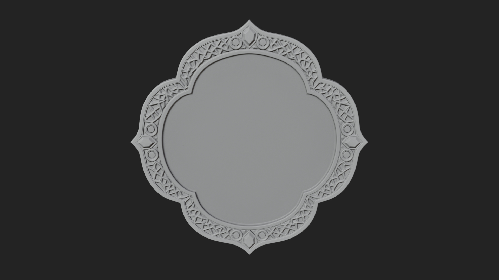 Arabic Calligraphy Wall Plaque Design 4 3D Print Model 3D Model