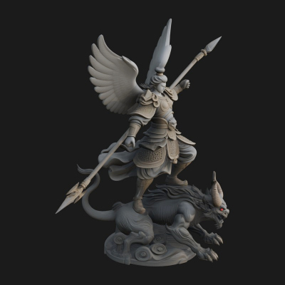 Archangel Michael Warrior Statue Design 13 3D Print Model