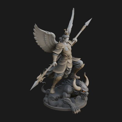 Archangel Michael Warrior Statue Design 18 3D Print Model