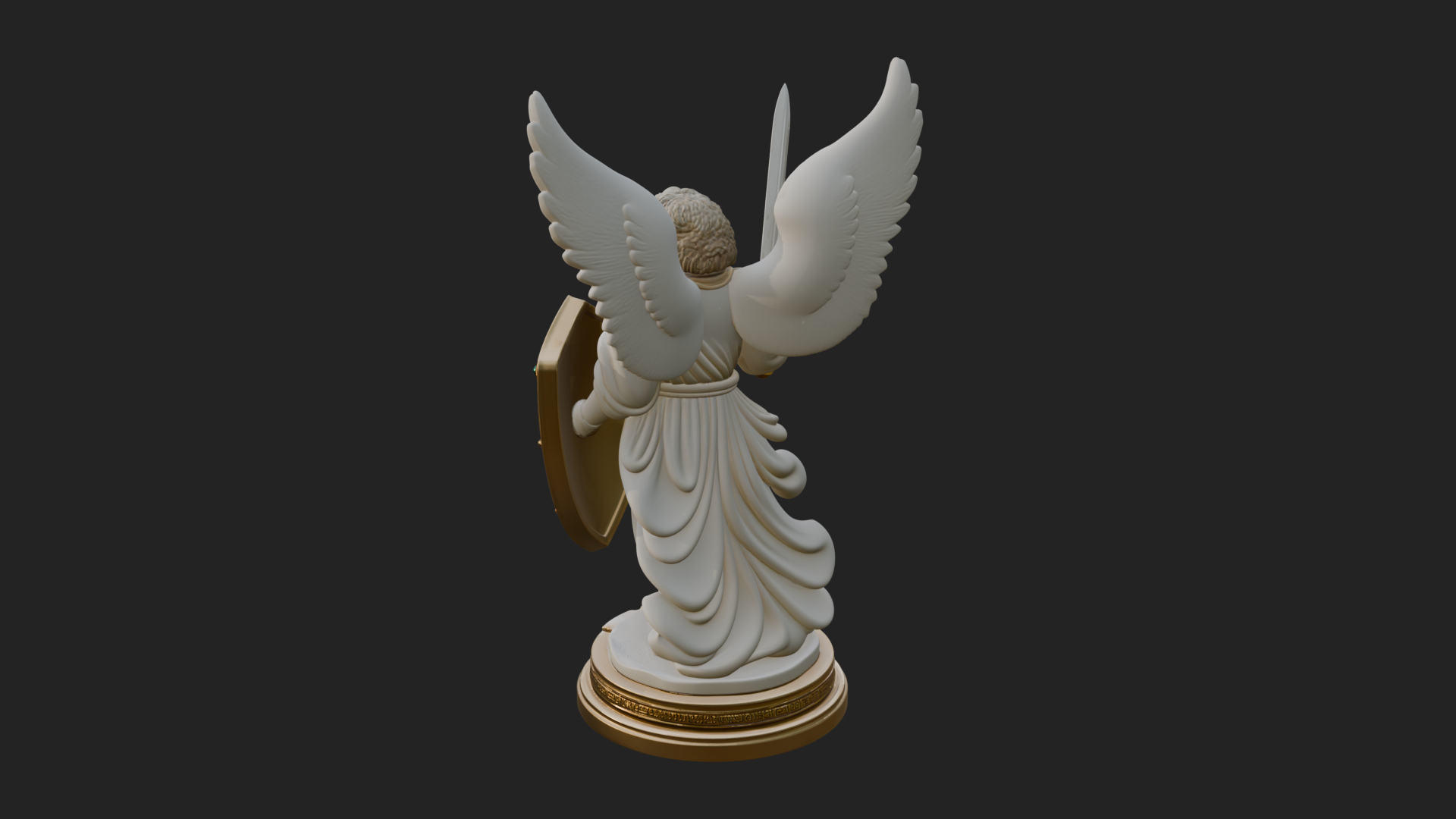 Archangel Michael Warrior Statue Design 28 3D Print Model 3D Model