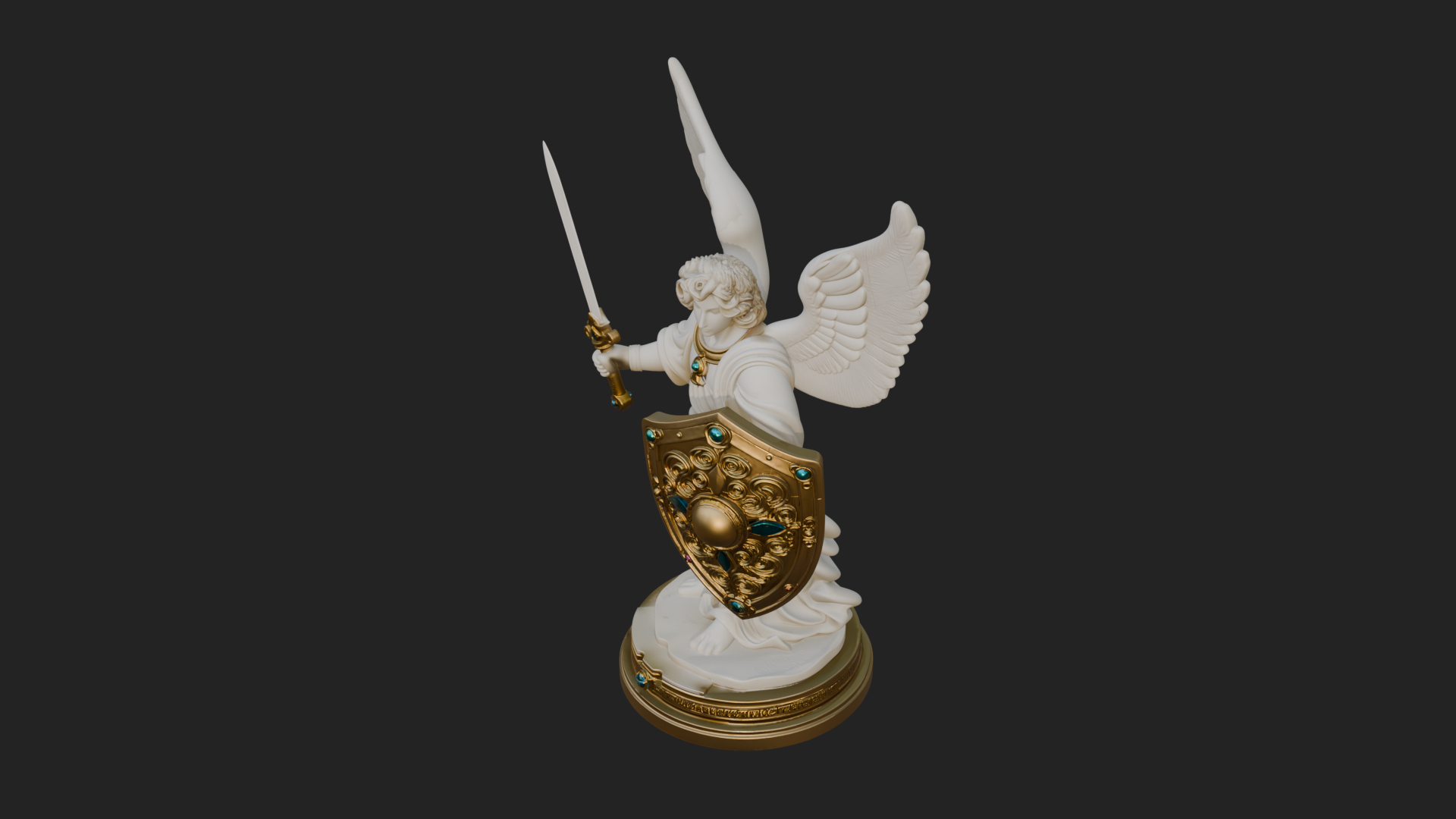 Archangel Michael Warrior Statue Design 28 3D Print Model 3D Model