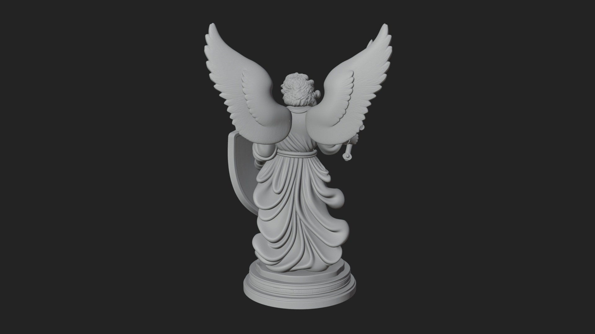 Archangel Michael Warrior Statue Design 28 3D Print Model 3D Model