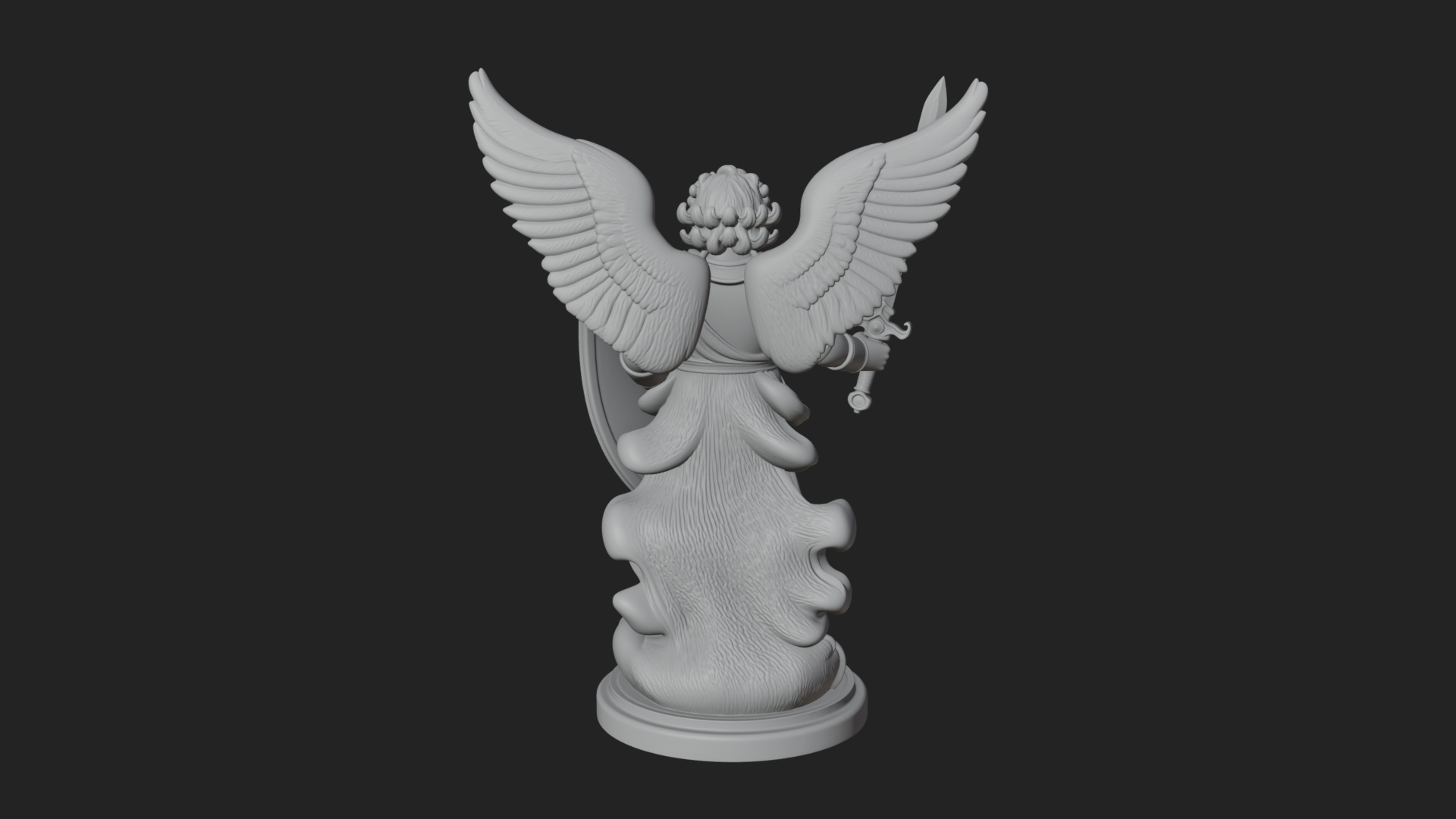 Archangel Michael Warrior Statue Design 29 3D Print Model 3D Model
