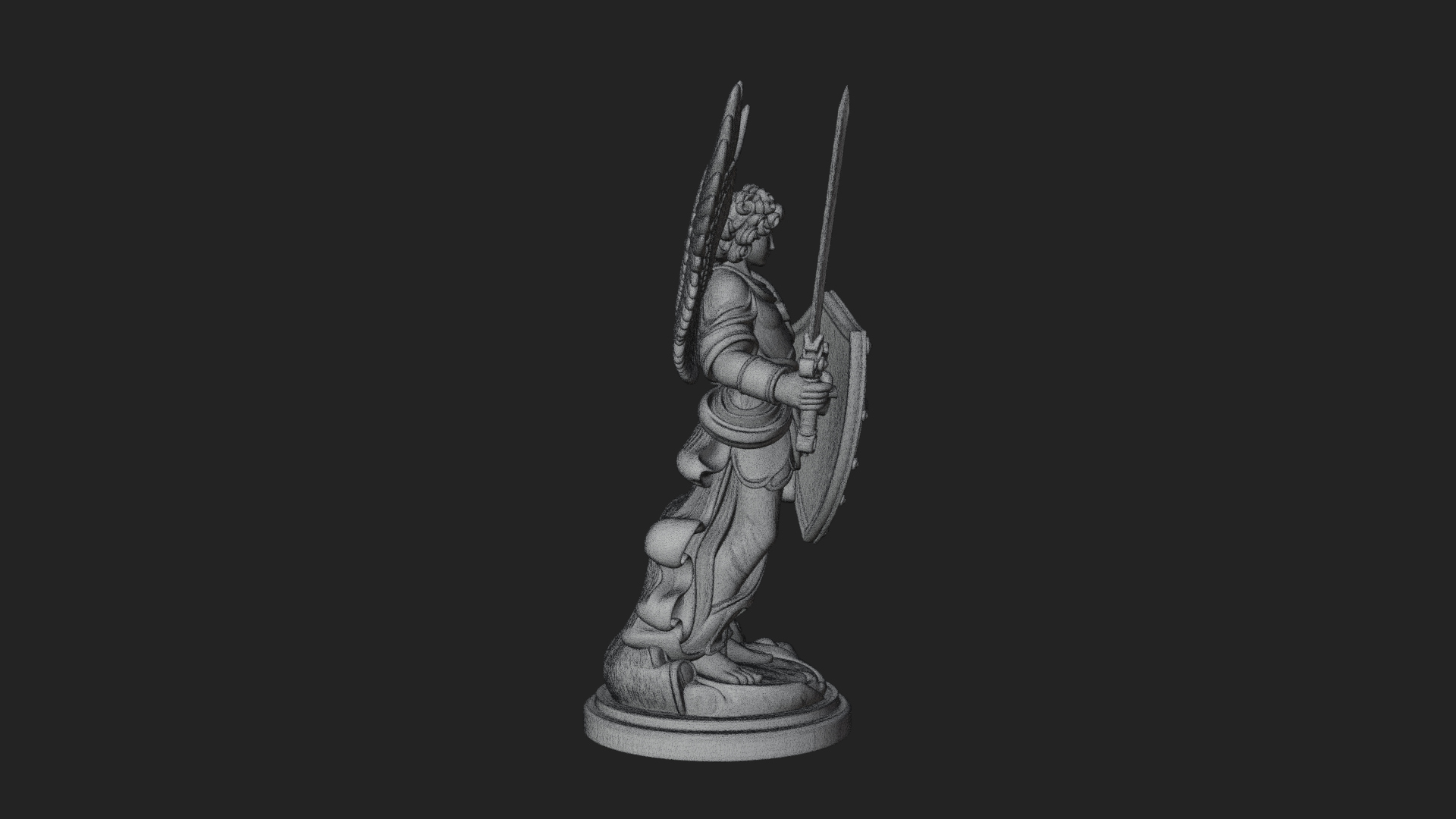 Archangel Michael Warrior Statue Design 29 3D Print Model 3D Model