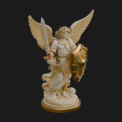 Archangel Michael Warrior Statue Design 29 3D Print Model