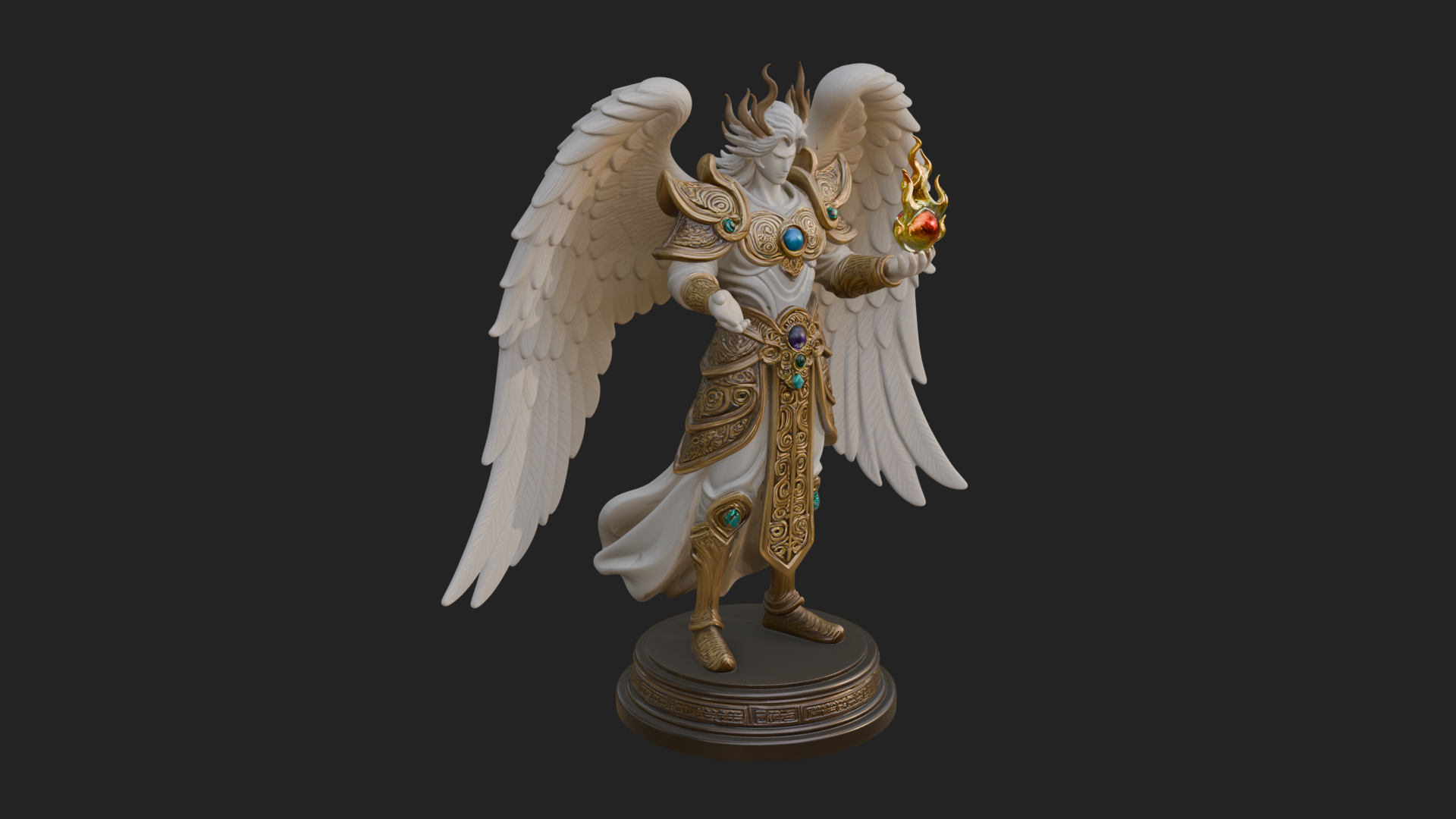 Archangel Michael Warrior Statue Design 31 3D Print Model 3D Model