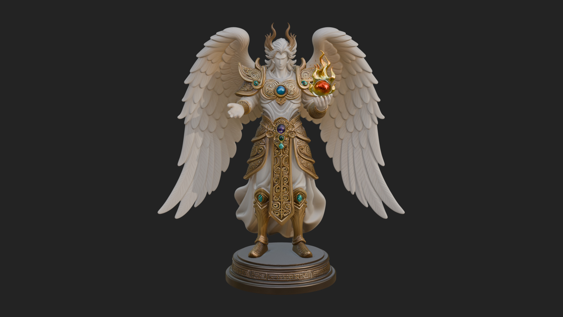Archangel Michael Warrior Statue Design 31 3D Print Model 3D Model