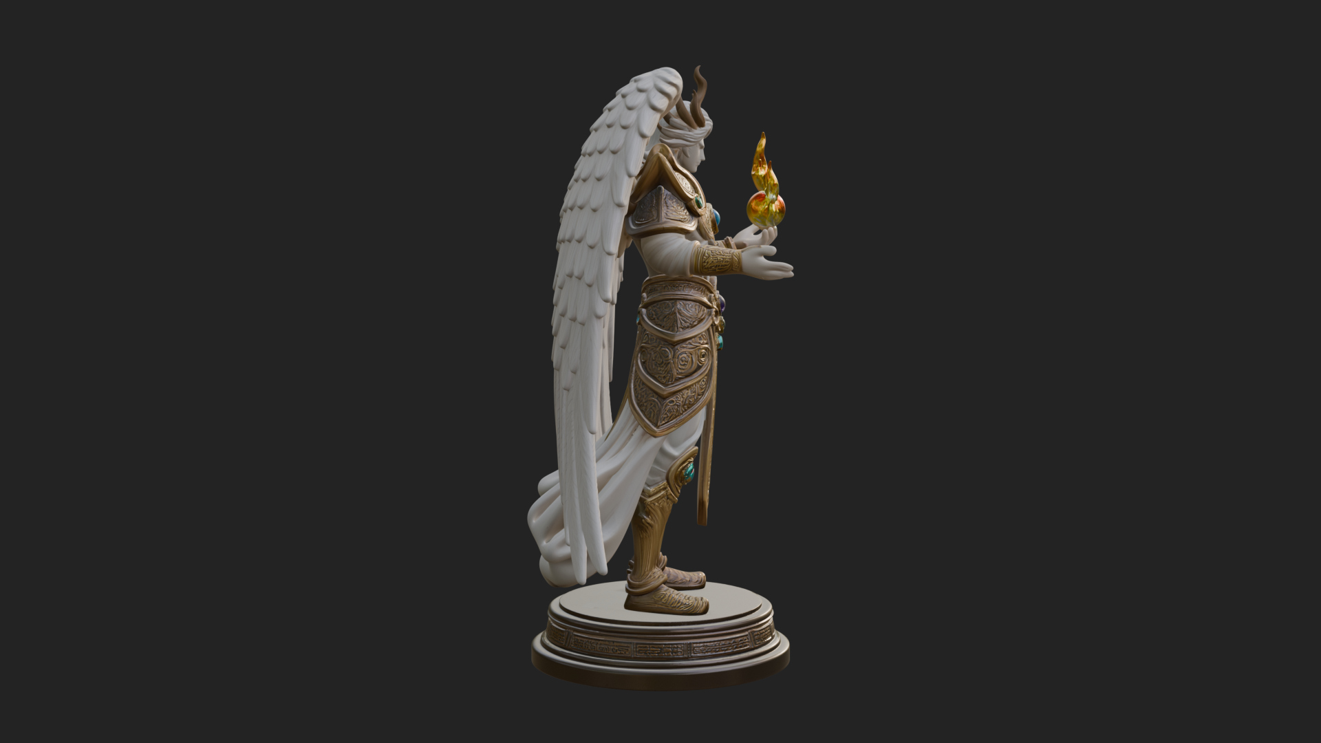 Archangel Michael Warrior Statue Design 31 3D Print Model 3D Model