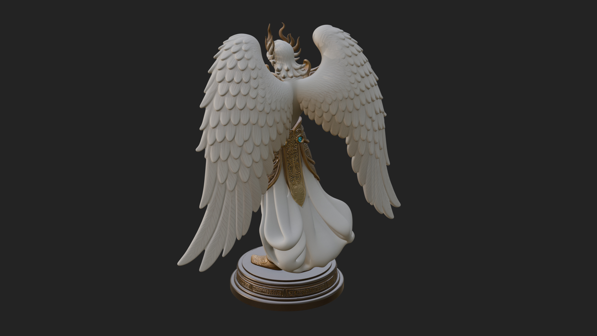 Archangel Michael Warrior Statue Design 31 3D Print Model 3D Model