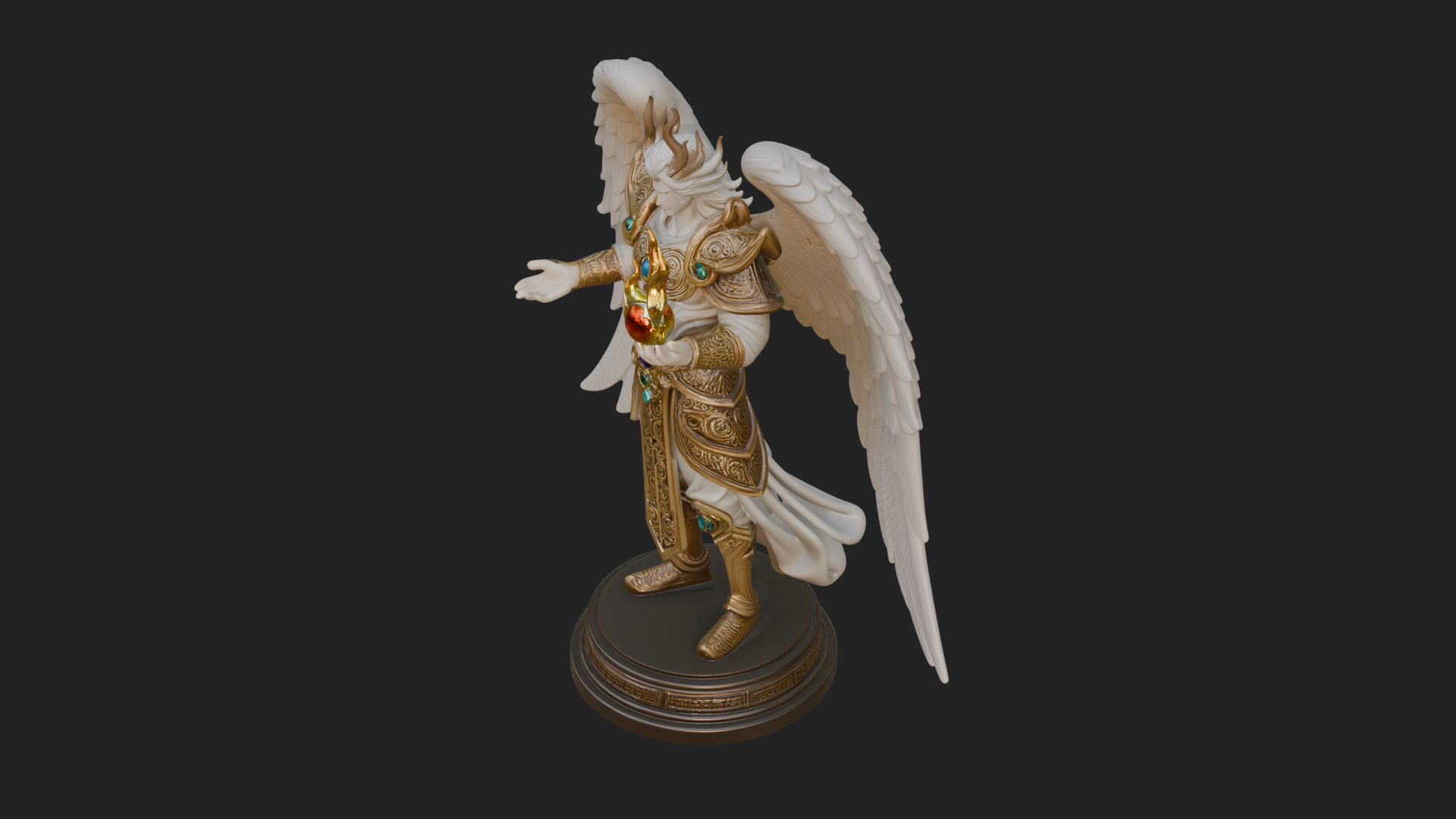 Archangel Michael Warrior Statue Design 31 3D Print Model 3D Model