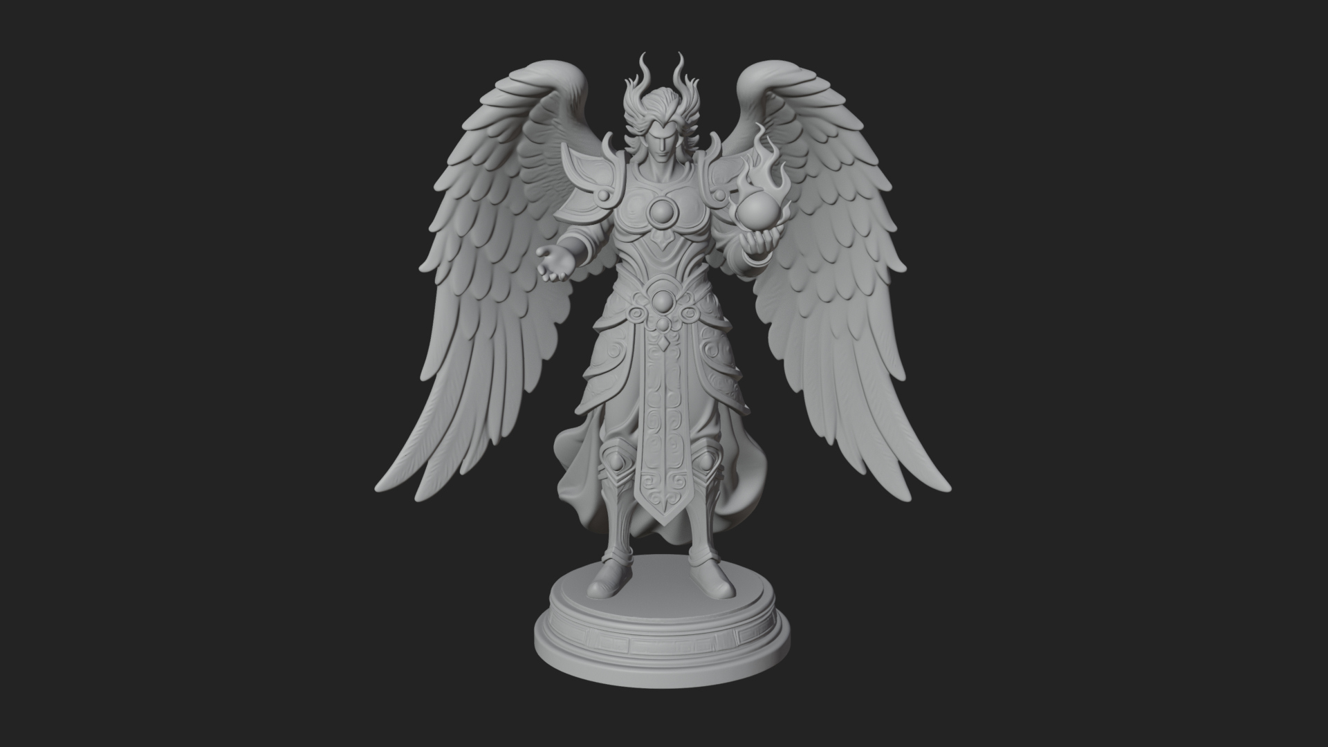 Archangel Michael Warrior Statue Design 31 3D Print Model 3D Model