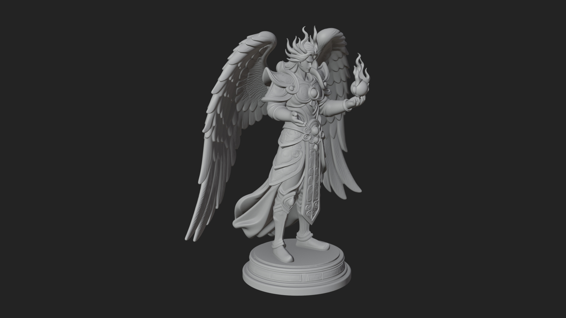 Archangel Michael Warrior Statue Design 31 3D Print Model 3D Model