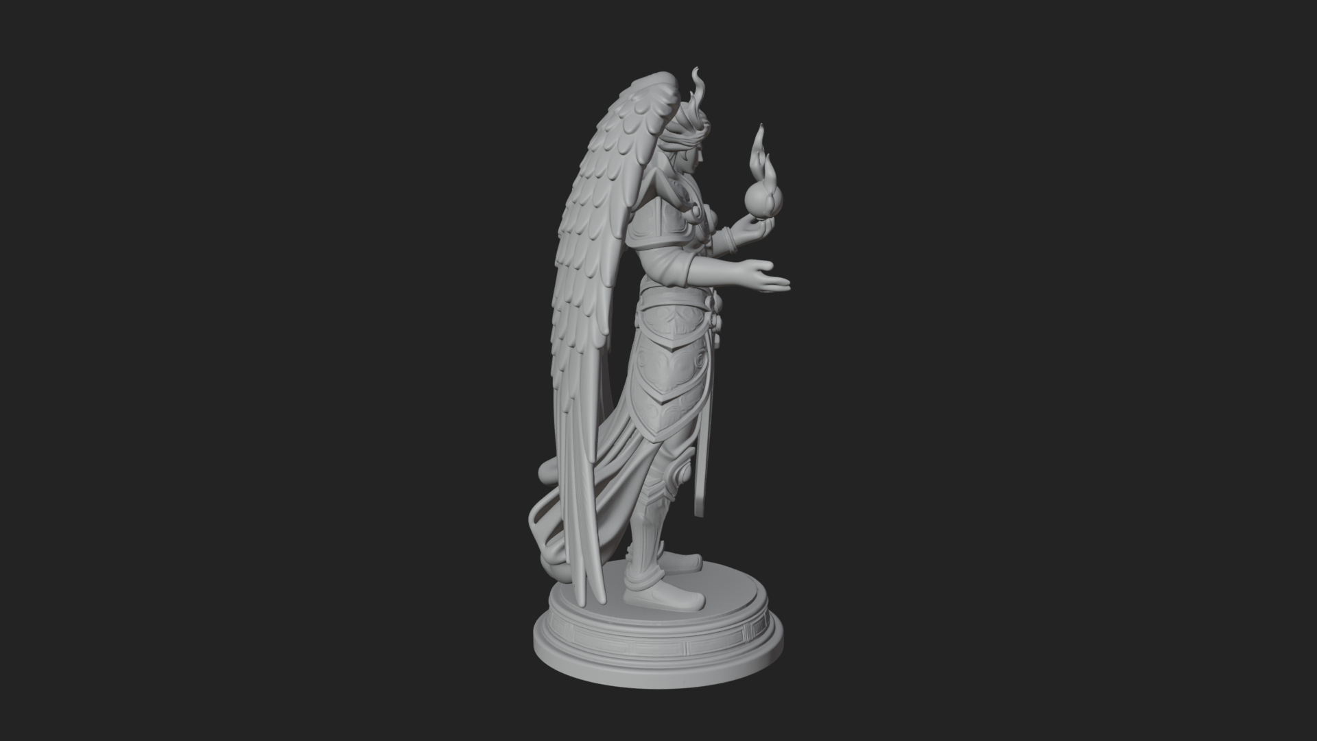 Archangel Michael Warrior Statue Design 31 3D Print Model 3D Model