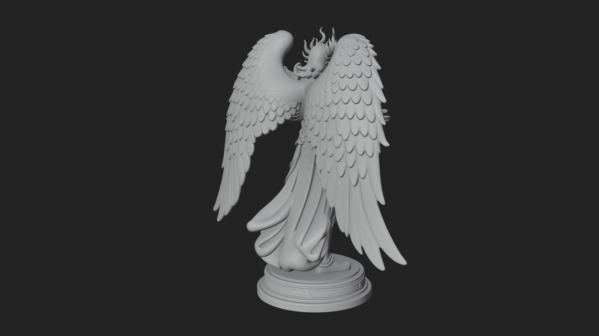 Archangel Michael Warrior Statue Design 31 3D Print Model 3D Model