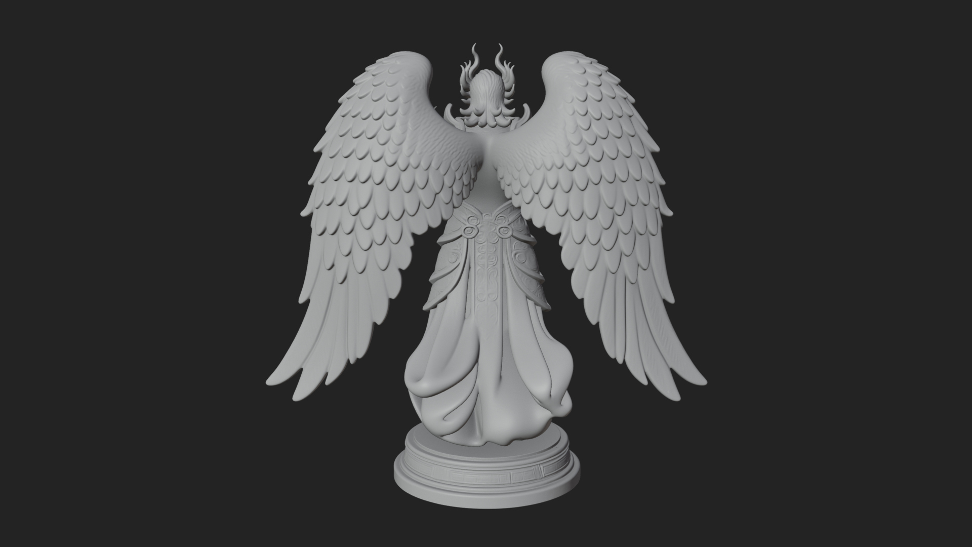 Archangel Michael Warrior Statue Design 31 3D Print Model 3D Model