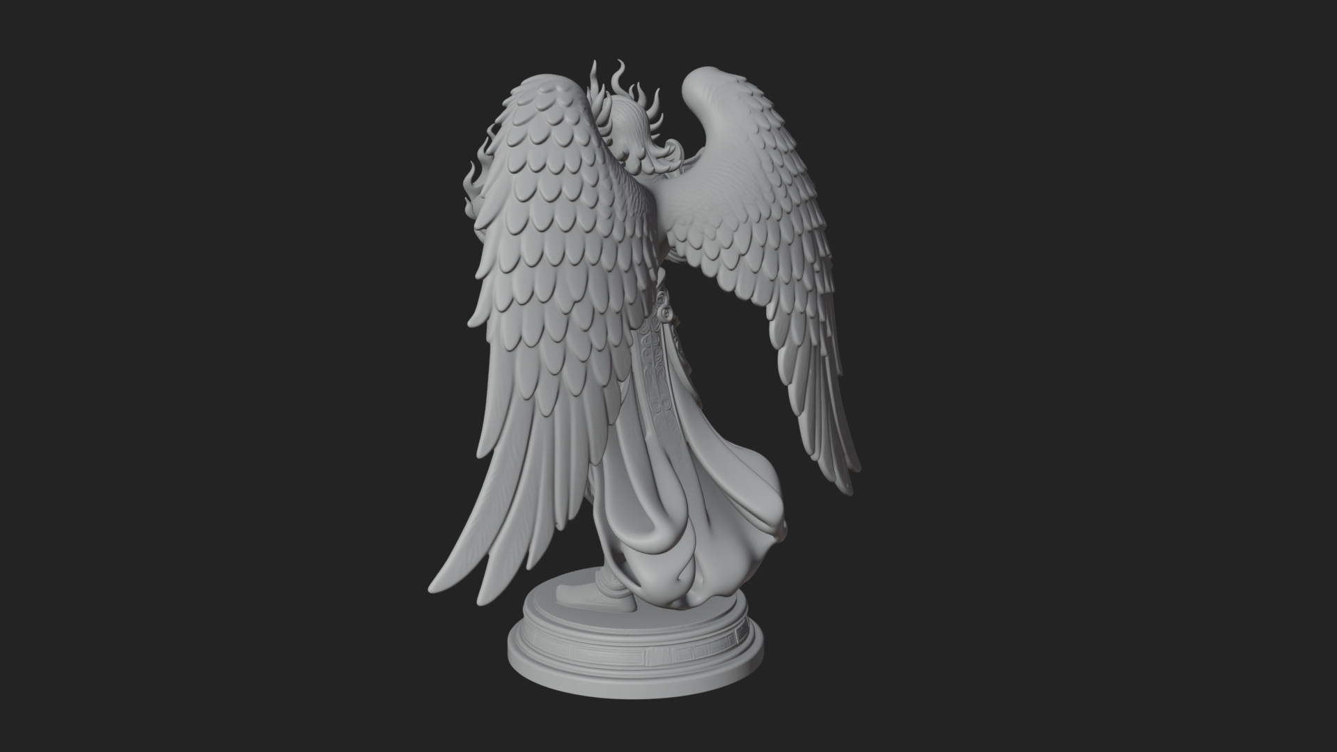 Archangel Michael Warrior Statue Design 31 3D Print Model 3D Model