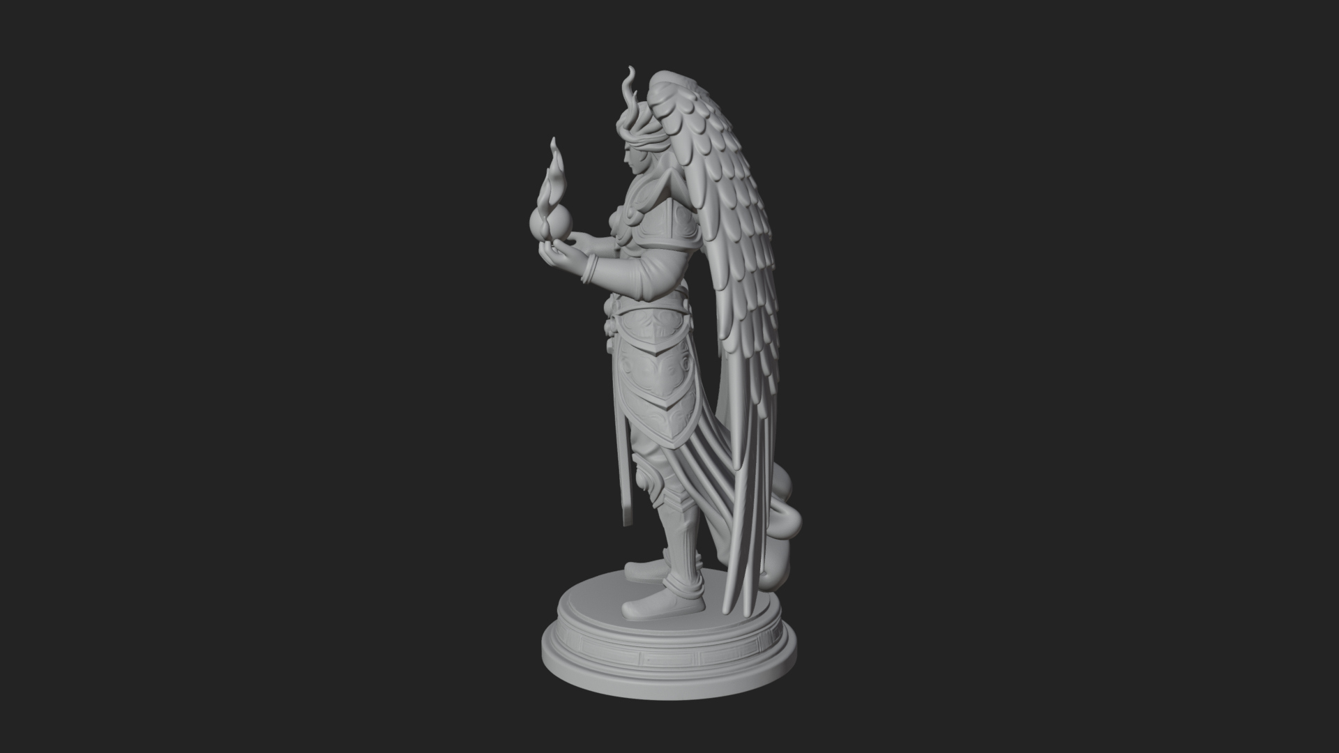 Archangel Michael Warrior Statue Design 31 3D Print Model 3D Model