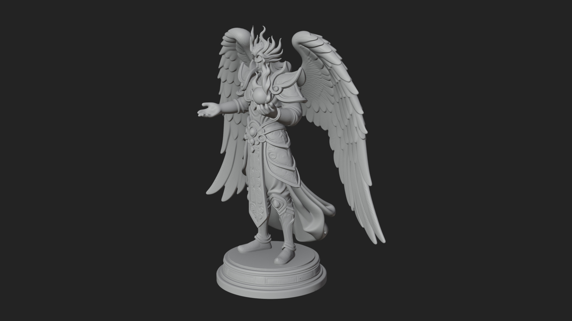 Archangel Michael Warrior Statue Design 31 3D Print Model 3D Model