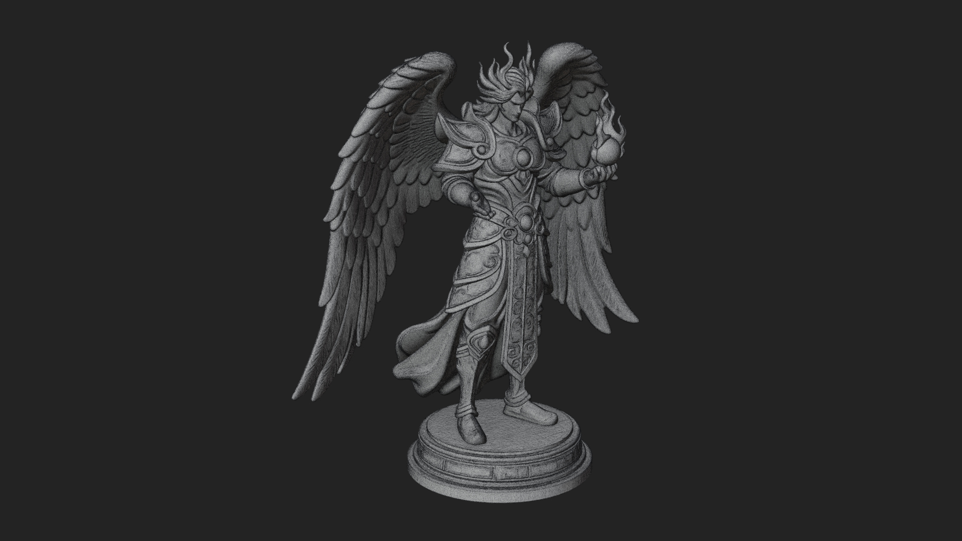 Archangel Michael Warrior Statue Design 31 3D Print Model 3D Model