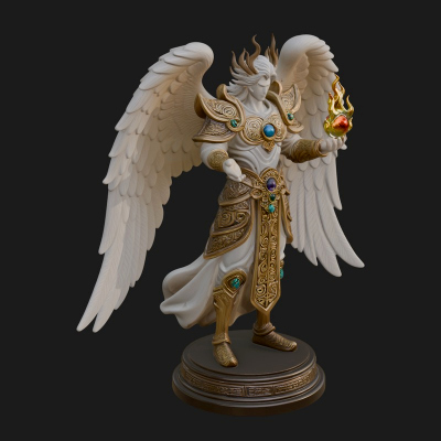 Archangel Michael Warrior Statue Design 31 3D Print Model